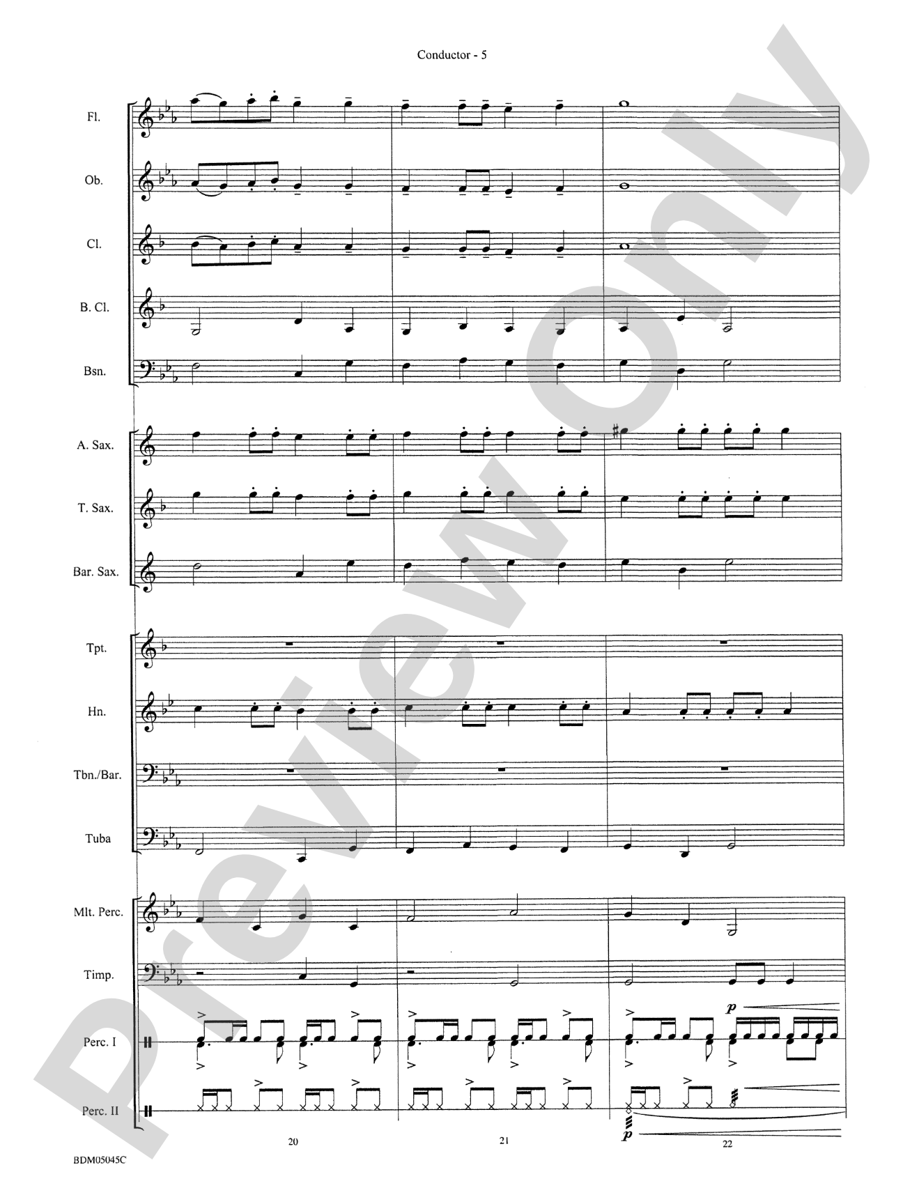 ÜskÜdar: Concert Band Conductor Score & Parts