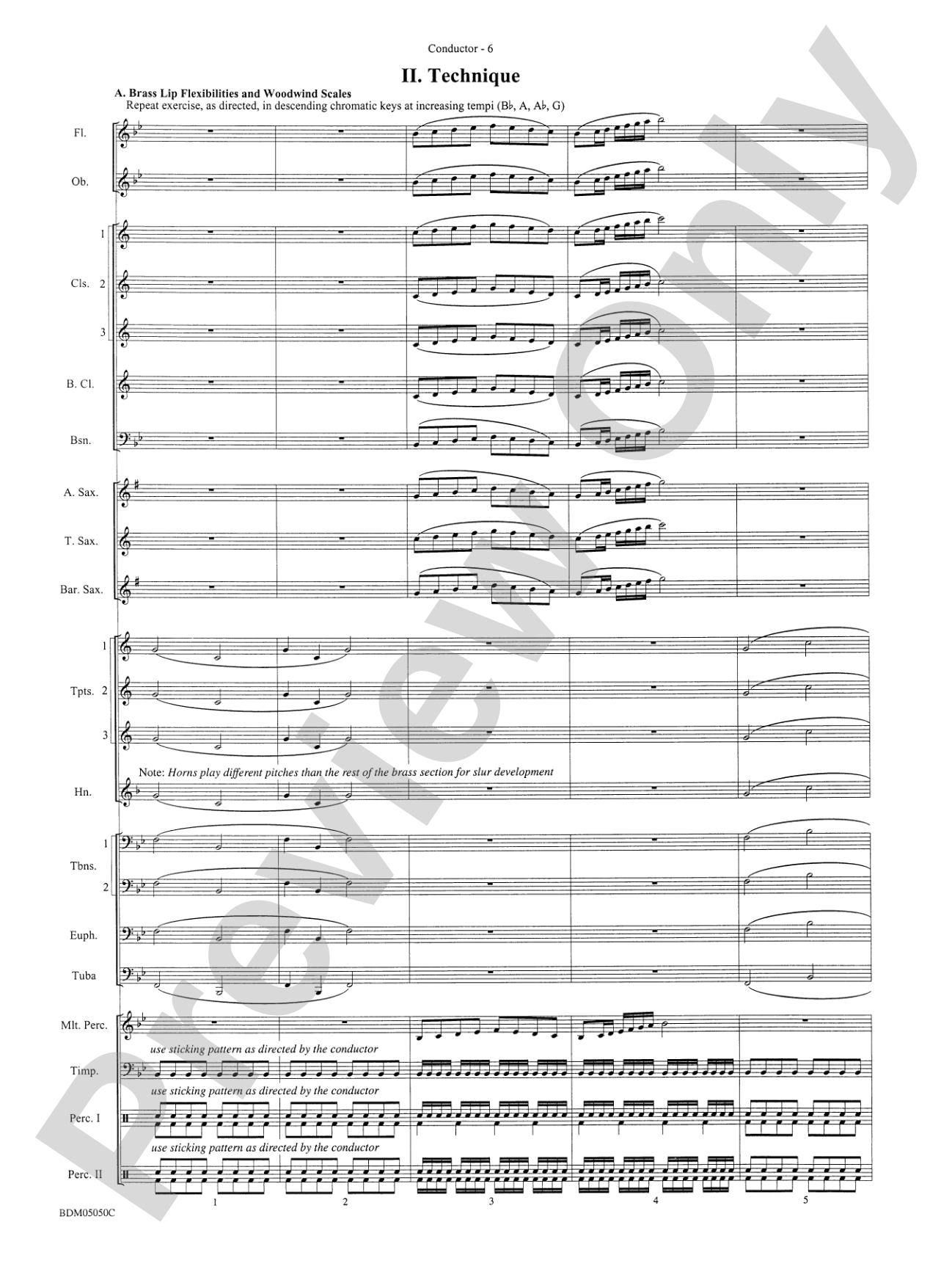 Concert Band Clinic (A Warm-Up and Fundamental Sequence for Concert Band): Score