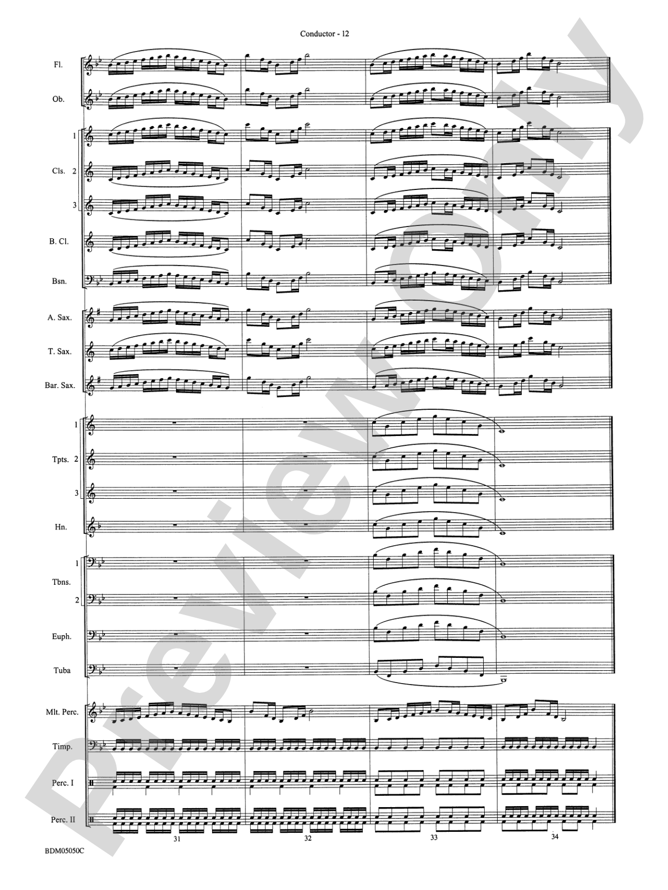 Concert Band Clinic (A Warm-Up and Fundamental Sequence for Concert Band): Score