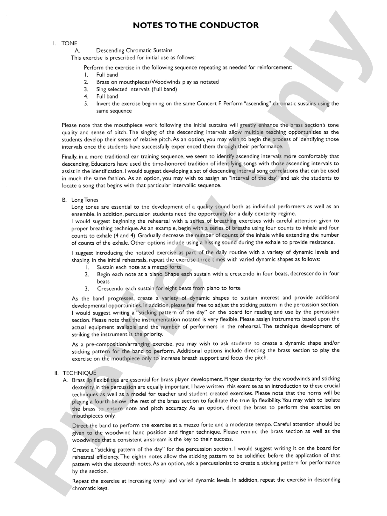 Concert Band Clinic (A Warm-Up and Fundamental Sequence for Concert Band): Score