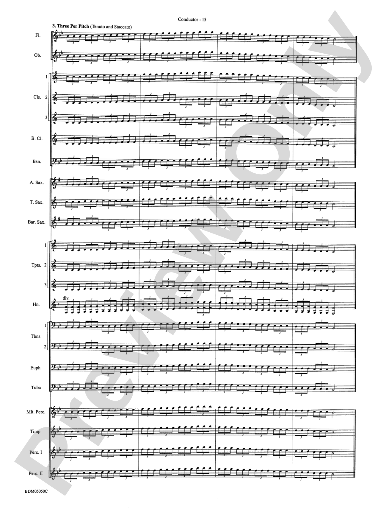 Concert Band Clinic (A Warm-Up and Fundamental Sequence for Concert Band): Score