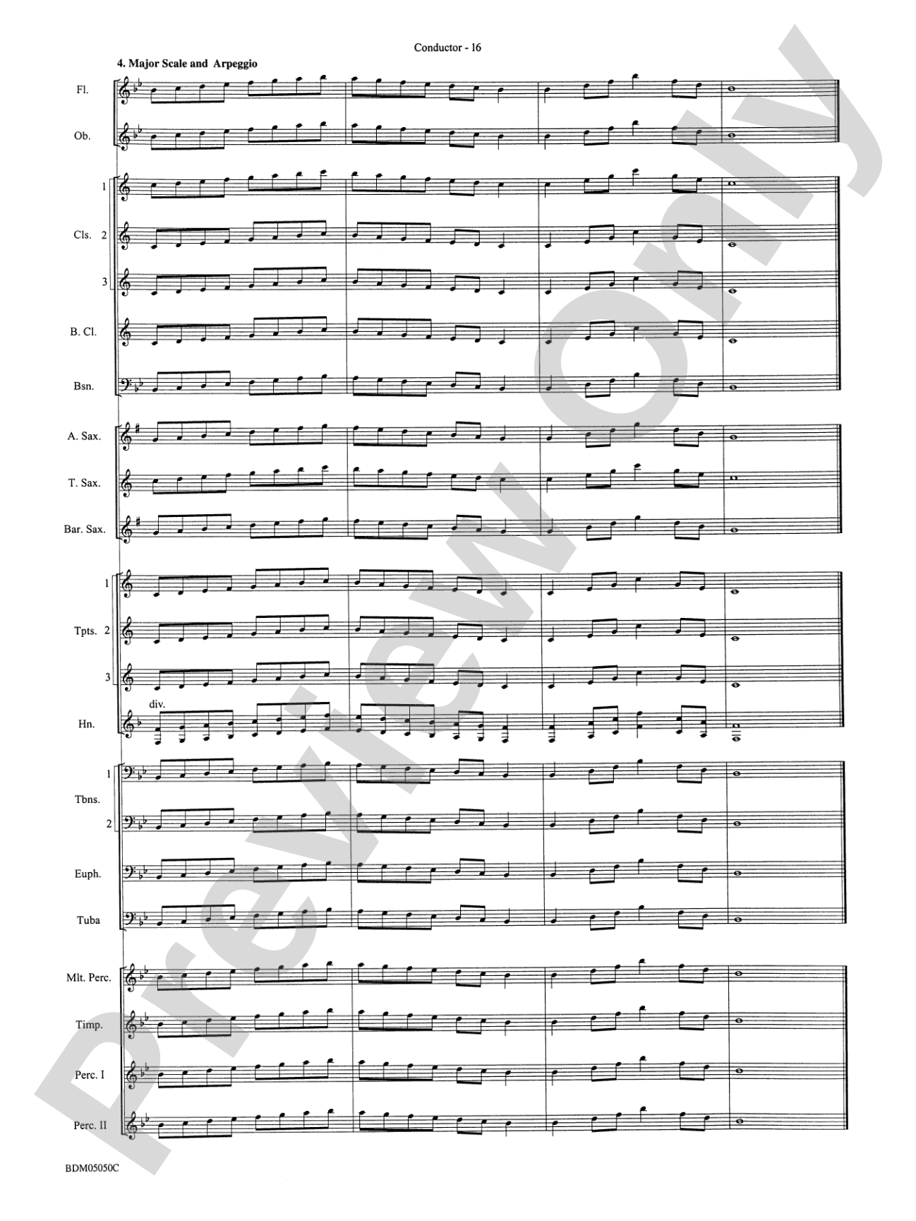 Concert Band Clinic (A Warm-Up and Fundamental Sequence for Concert Band): Score