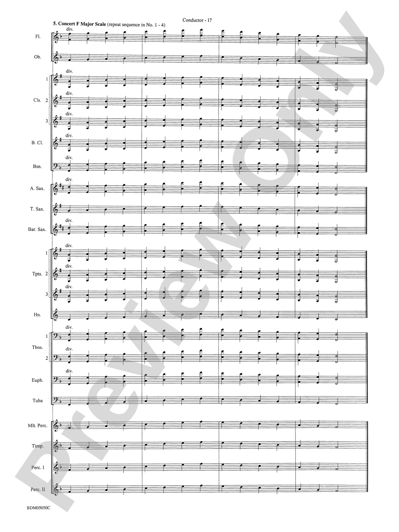 Concert Band Clinic (A Warm-Up and Fundamental Sequence for Concert Band): Score