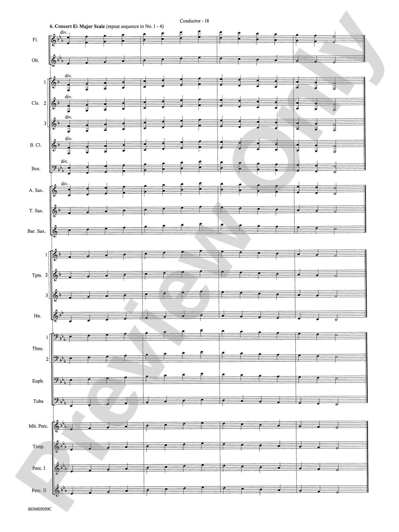 Concert Band Clinic (A Warm-Up and Fundamental Sequence for Concert Band): Score