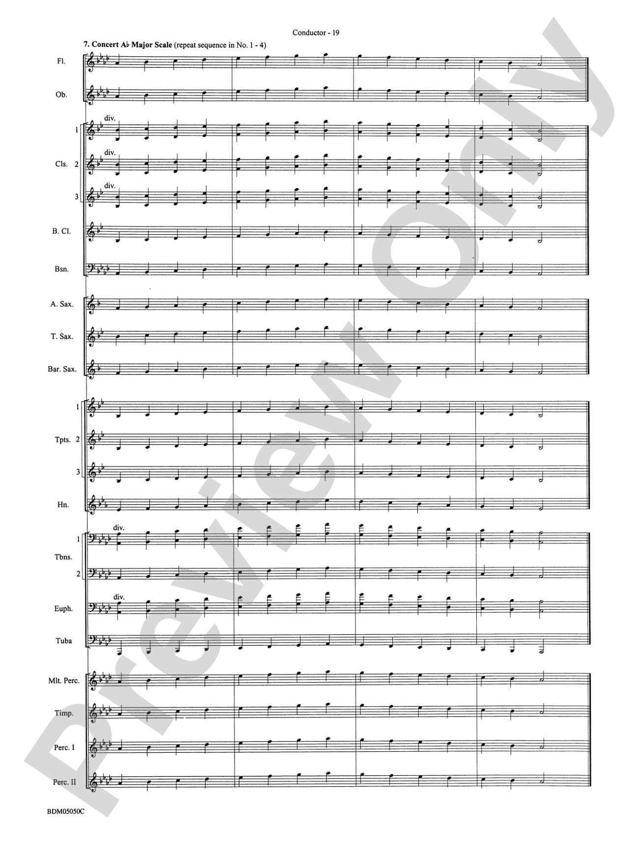 Concert Band Clinic (A Warm-Up and Fundamental Sequence for Concert Band): Score
