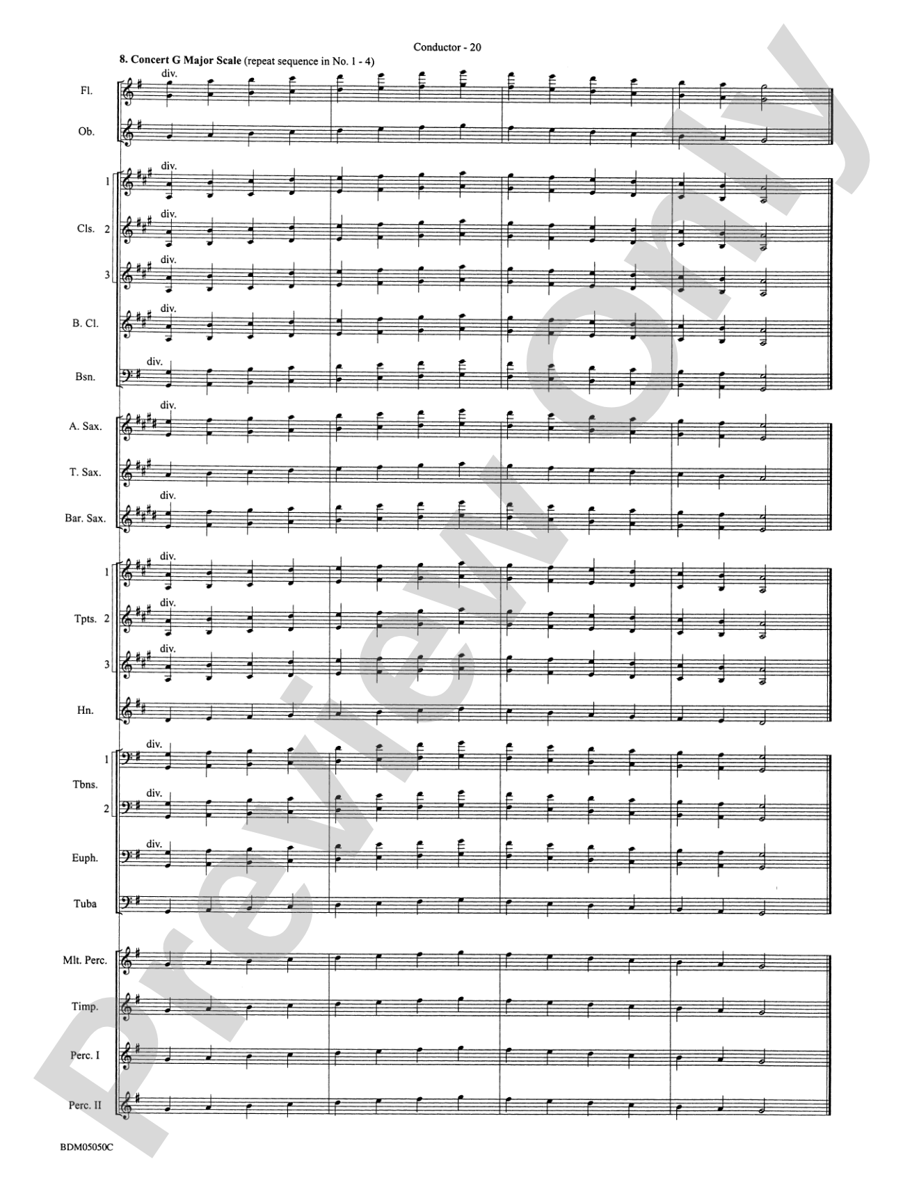 Concert Band Clinic (A Warm-Up and Fundamental Sequence for Concert Band): Score