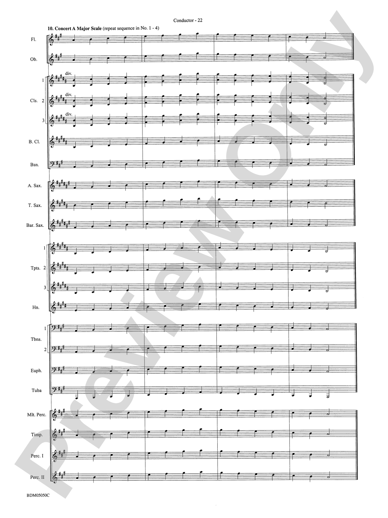 Concert Band Clinic (A Warm-Up and Fundamental Sequence for Concert Band): Score