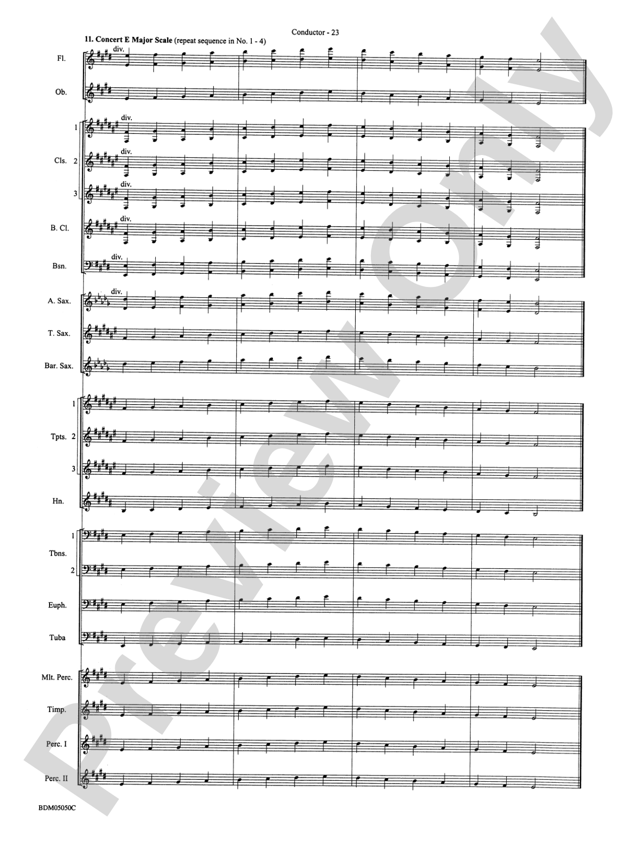 Concert Band Clinic (A Warm-Up and Fundamental Sequence for Concert Band): Score
