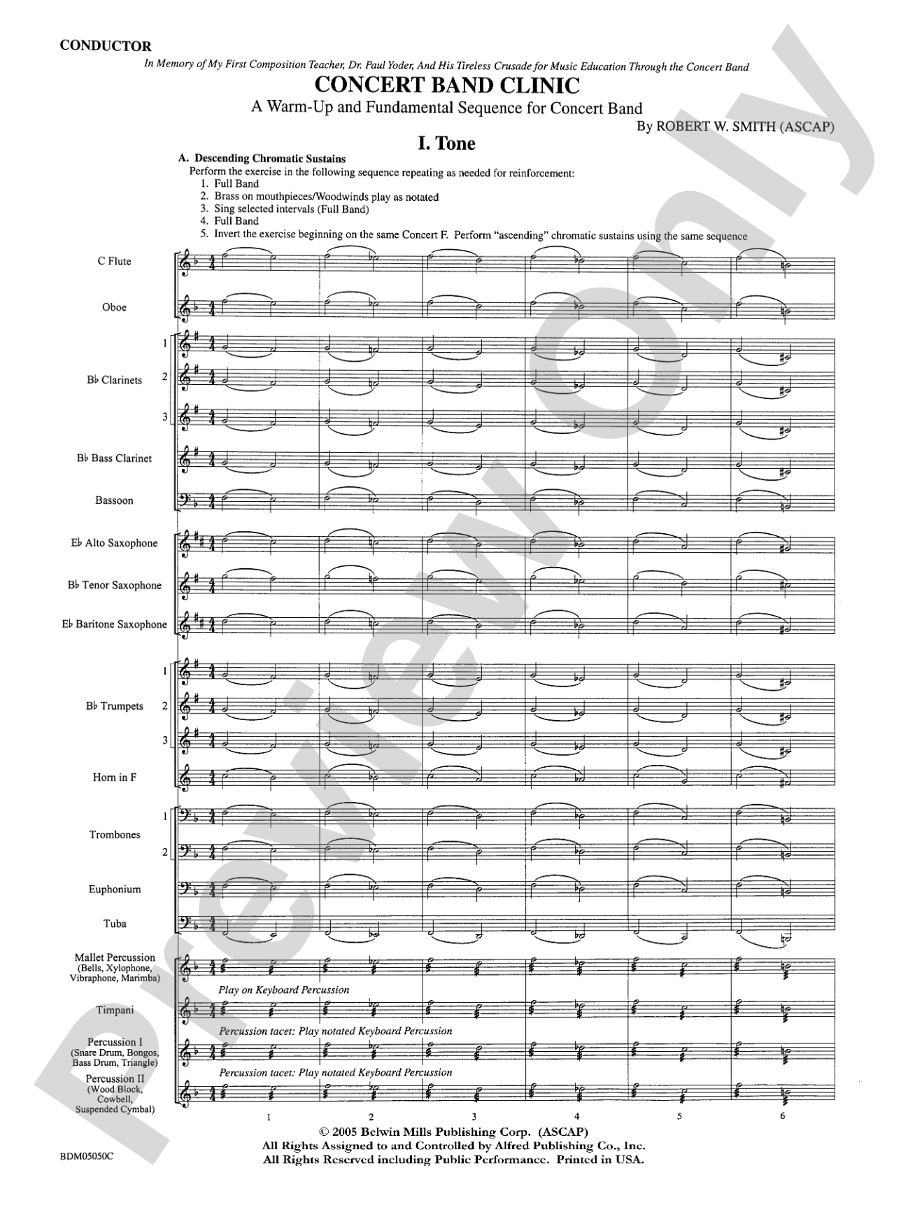 Concert Band Clinic (A Warm-Up and Fundamental Sequence for Concert Band): Score