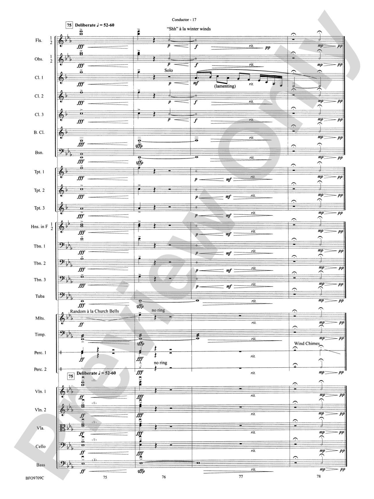 In the Bleak Midwinter: Full Orchestra Conductor Score & Parts
