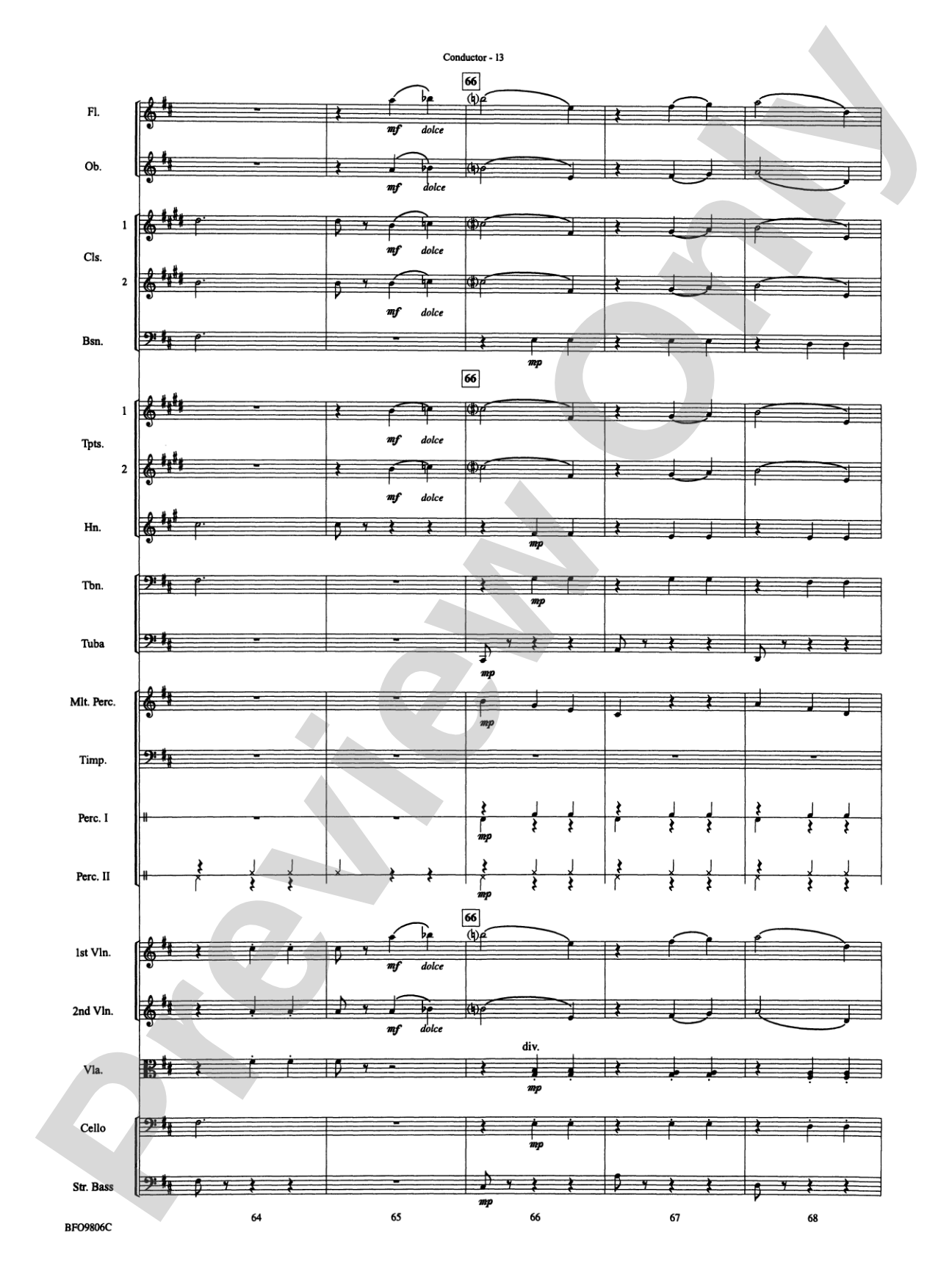 Waltz of the Flowers (from The Nutcracker Suite): Full Orchestra Conductor Score & Parts