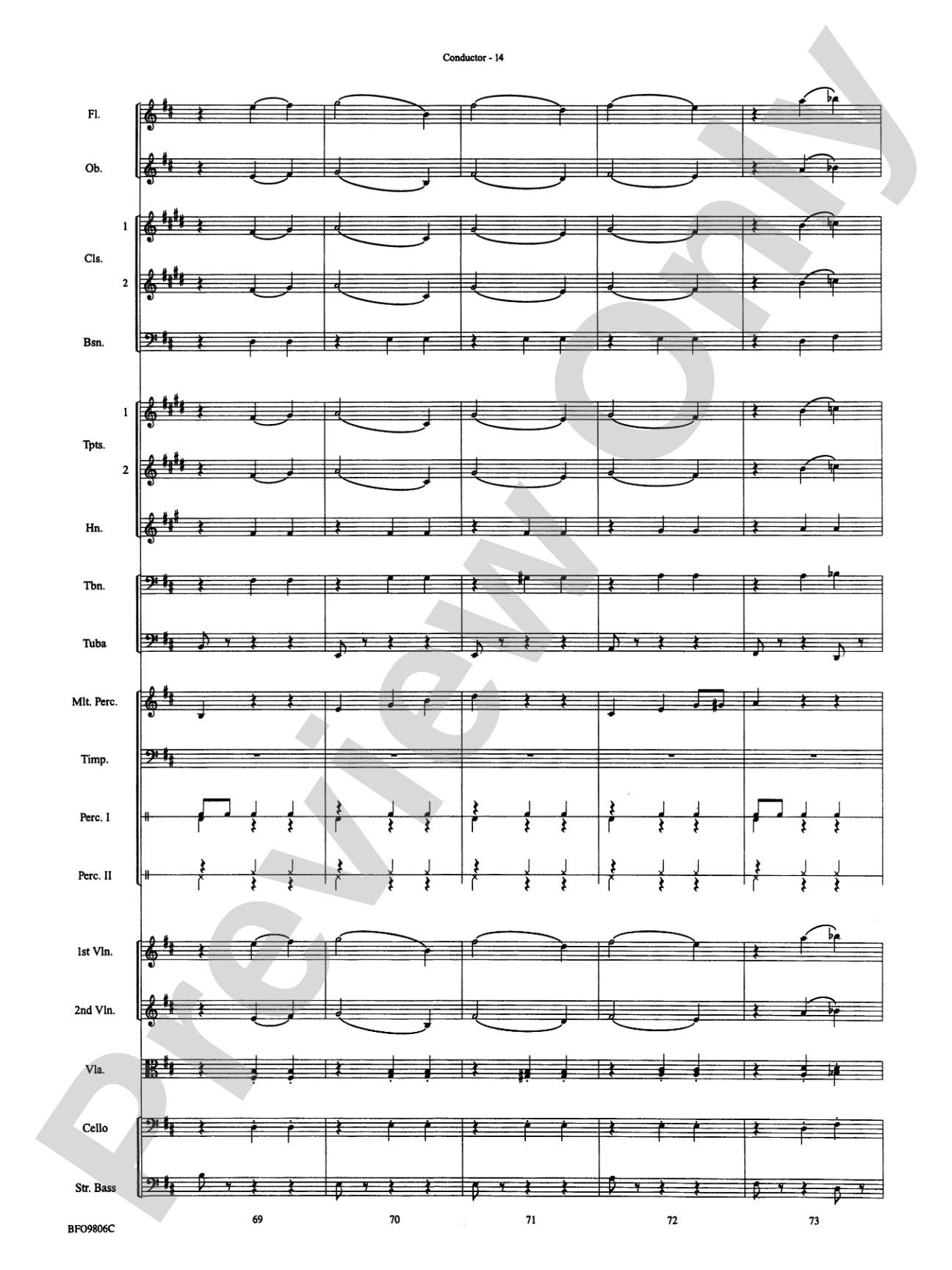 Waltz of the Flowers (from The Nutcracker Suite): Full Orchestra Conductor Score & Parts