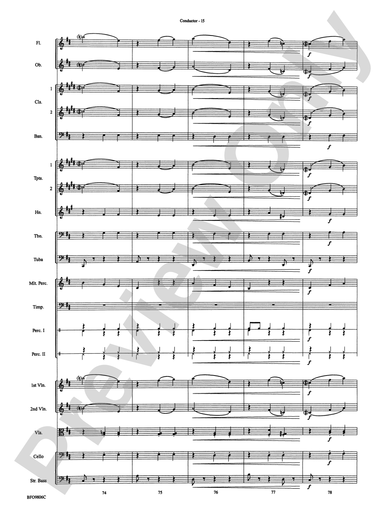 Waltz of the Flowers (from The Nutcracker Suite): Full Orchestra Conductor Score & Parts