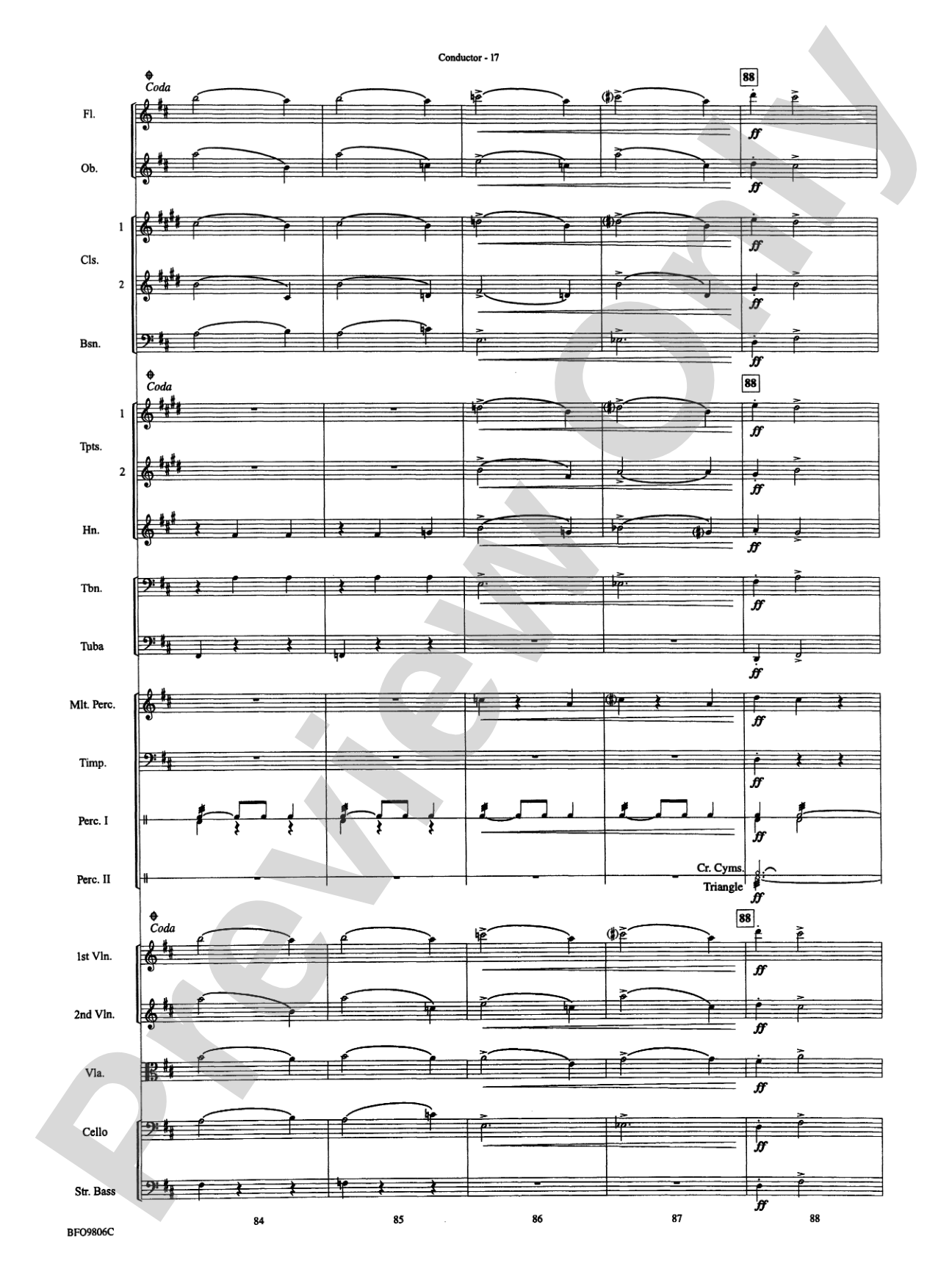 Waltz of the Flowers (from The Nutcracker Suite): Full Orchestra Conductor Score & Parts