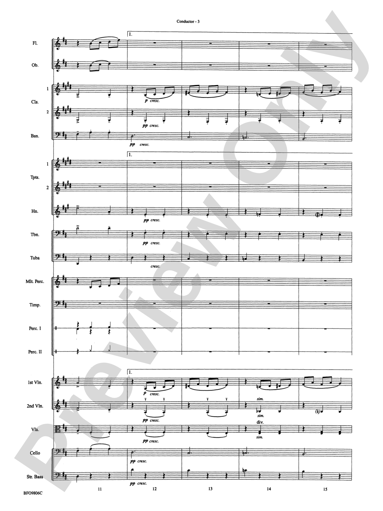 Waltz of the Flowers (from The Nutcracker Suite): Full Orchestra Conductor Score & Parts