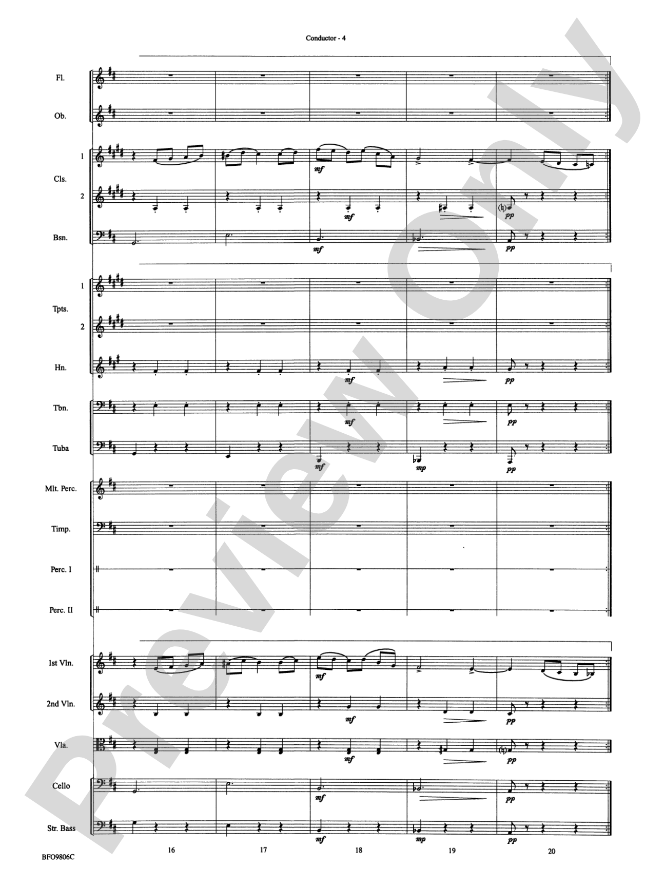 Waltz of the Flowers (from The Nutcracker Suite): Full Orchestra Conductor Score & Parts