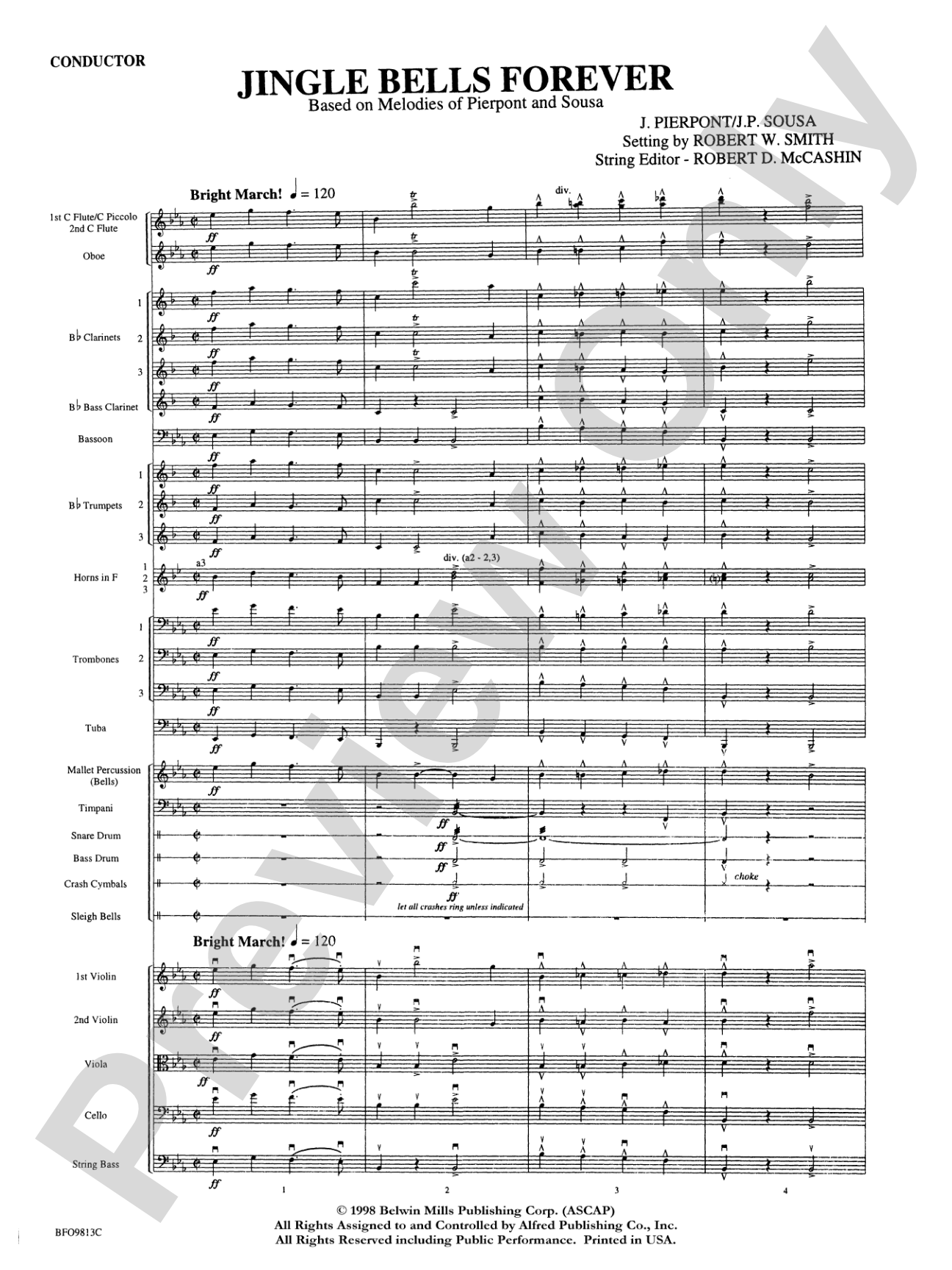 Jingle Bells Forever: Full Orchestra Conductor Score & Parts