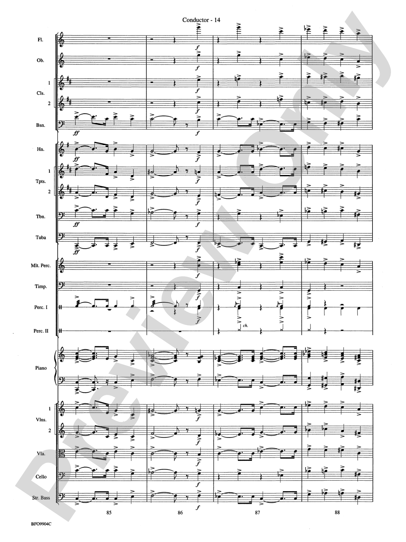 Commencement Suite: Full Orchestra Conductor Score & Parts