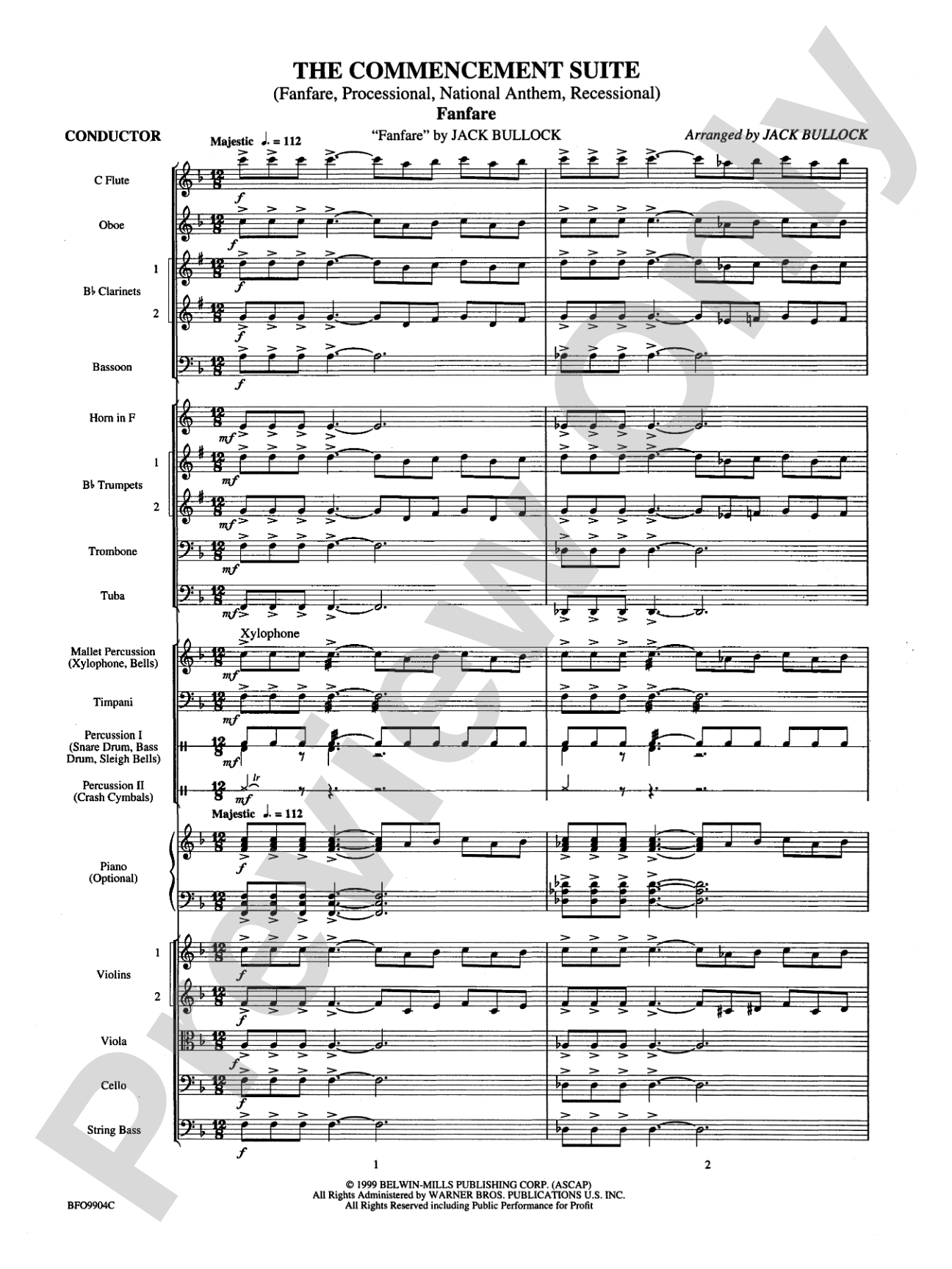 Commencement Suite: Full Orchestra Conductor Score & Parts
