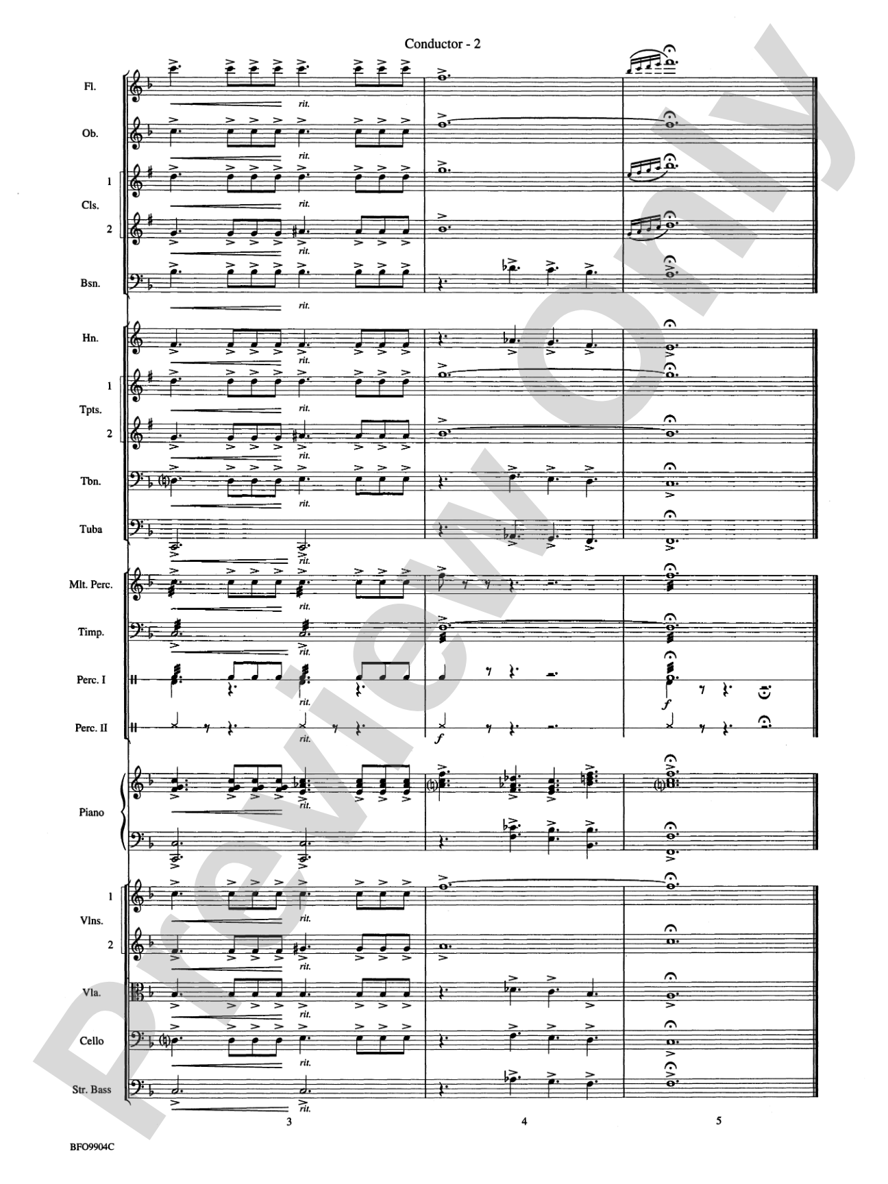 Commencement Suite: Full Orchestra Conductor Score & Parts