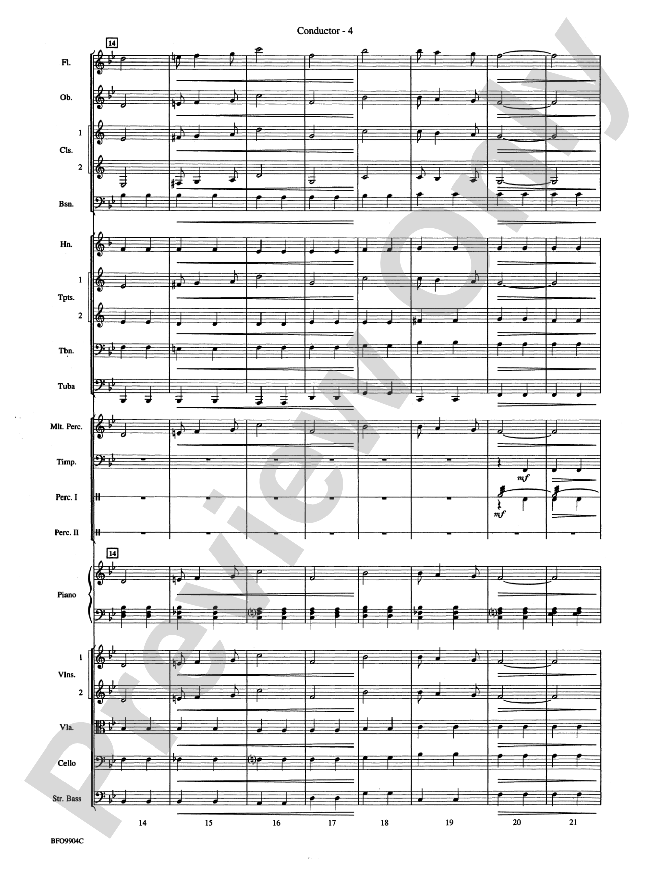 Commencement Suite: Full Orchestra Conductor Score & Parts