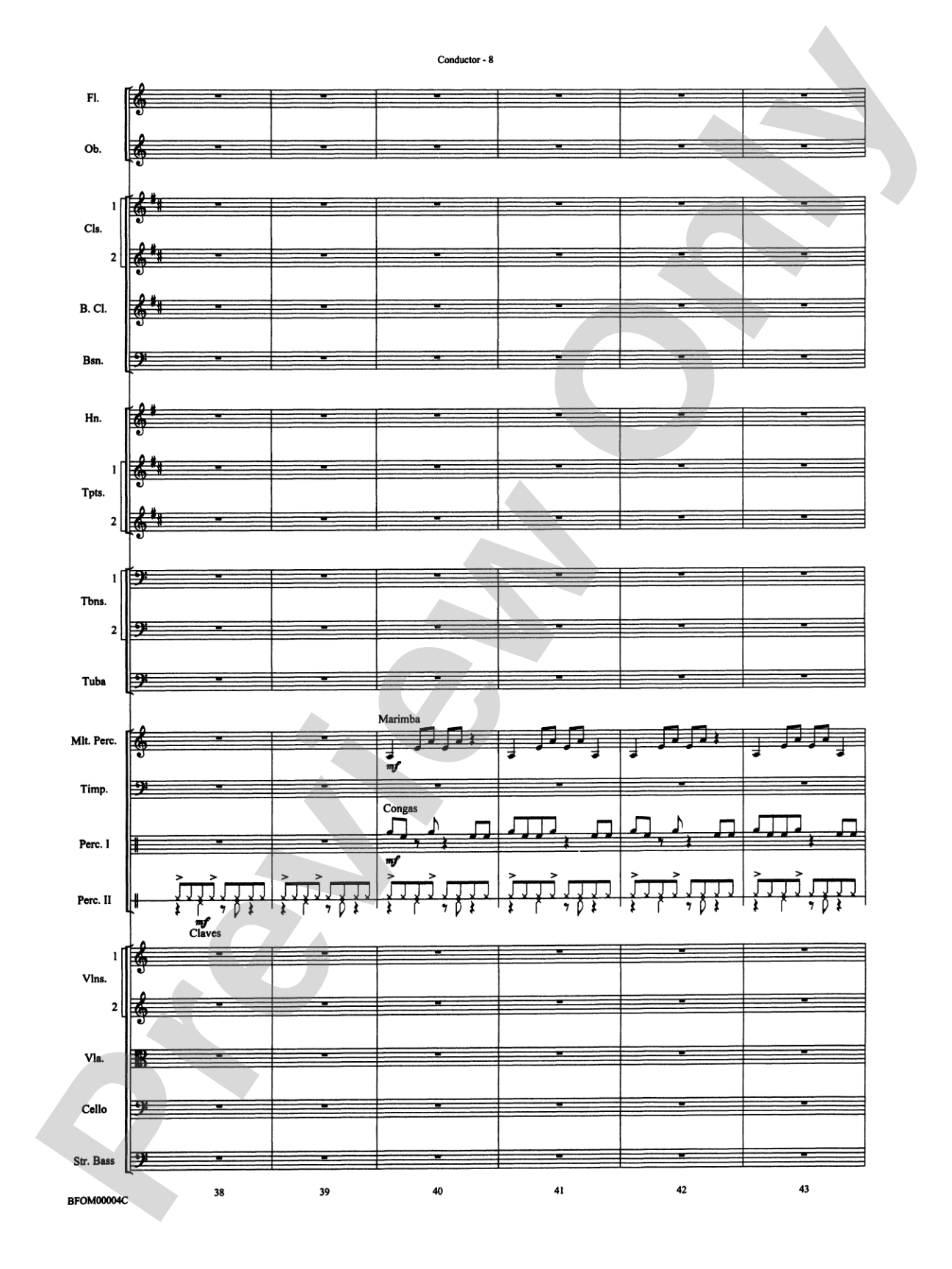 Rites of Tamburo: Full Orchestra Conductor Score & Parts