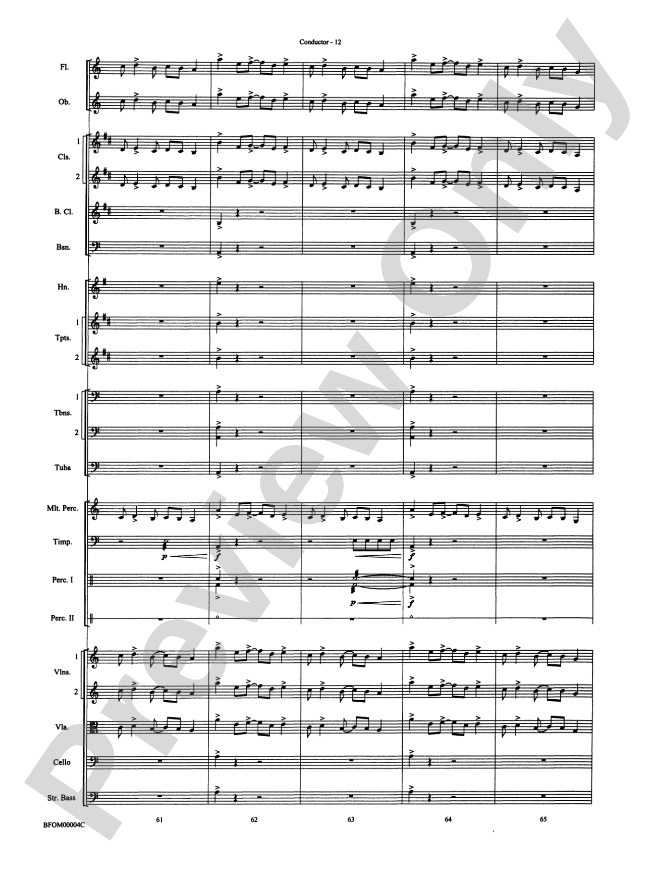 Rites of Tamburo: Full Orchestra Conductor Score & Parts