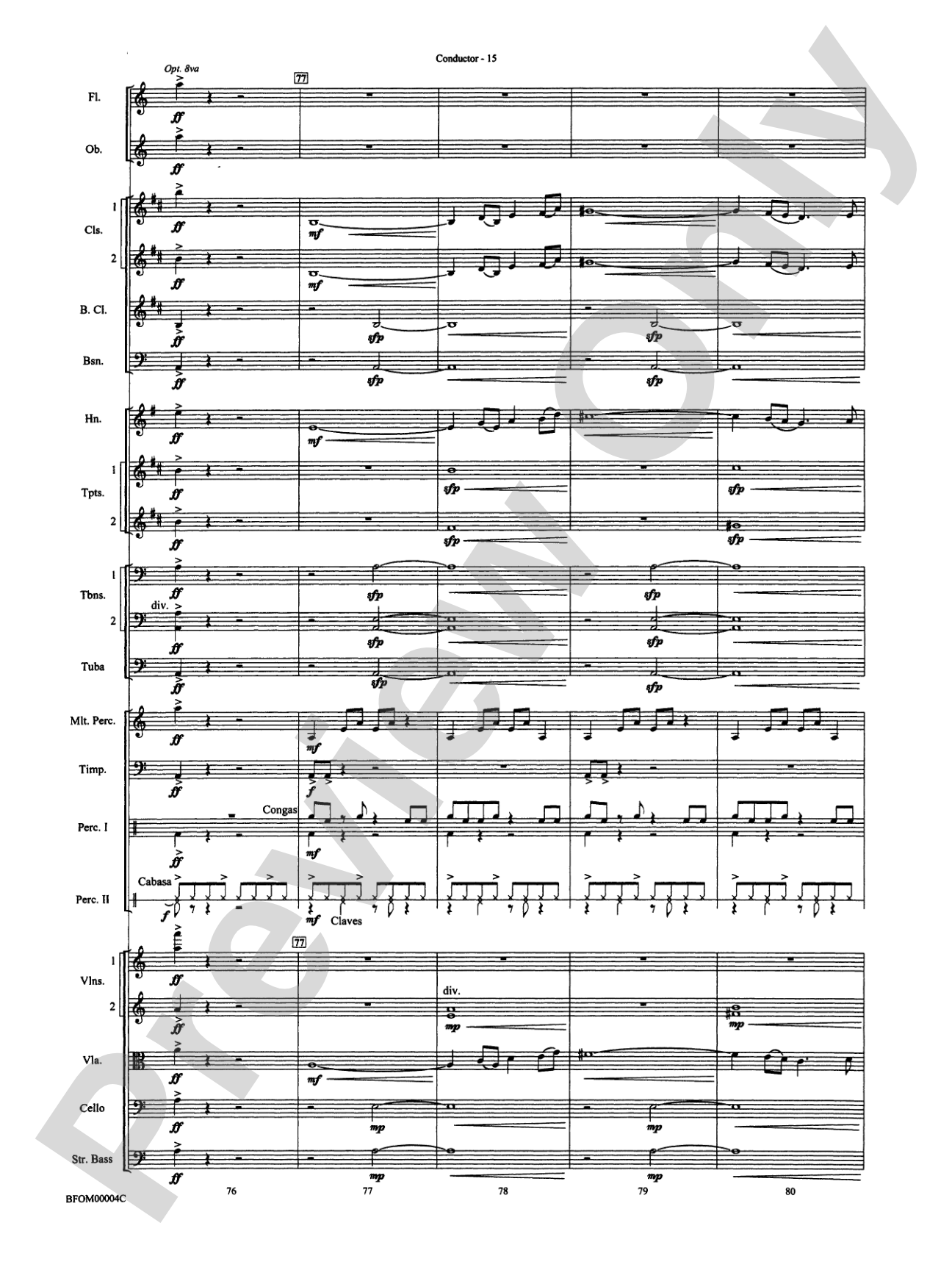 Rites of Tamburo: Full Orchestra Conductor Score & Parts