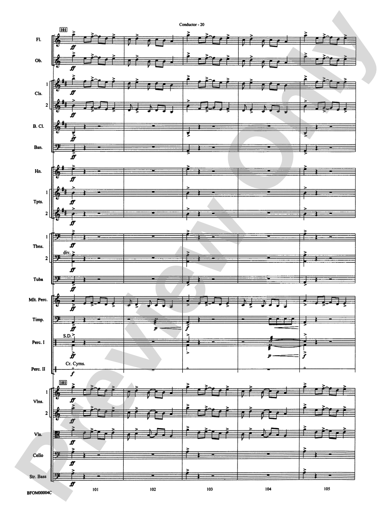 Rites of Tamburo: Full Orchestra Conductor Score & Parts