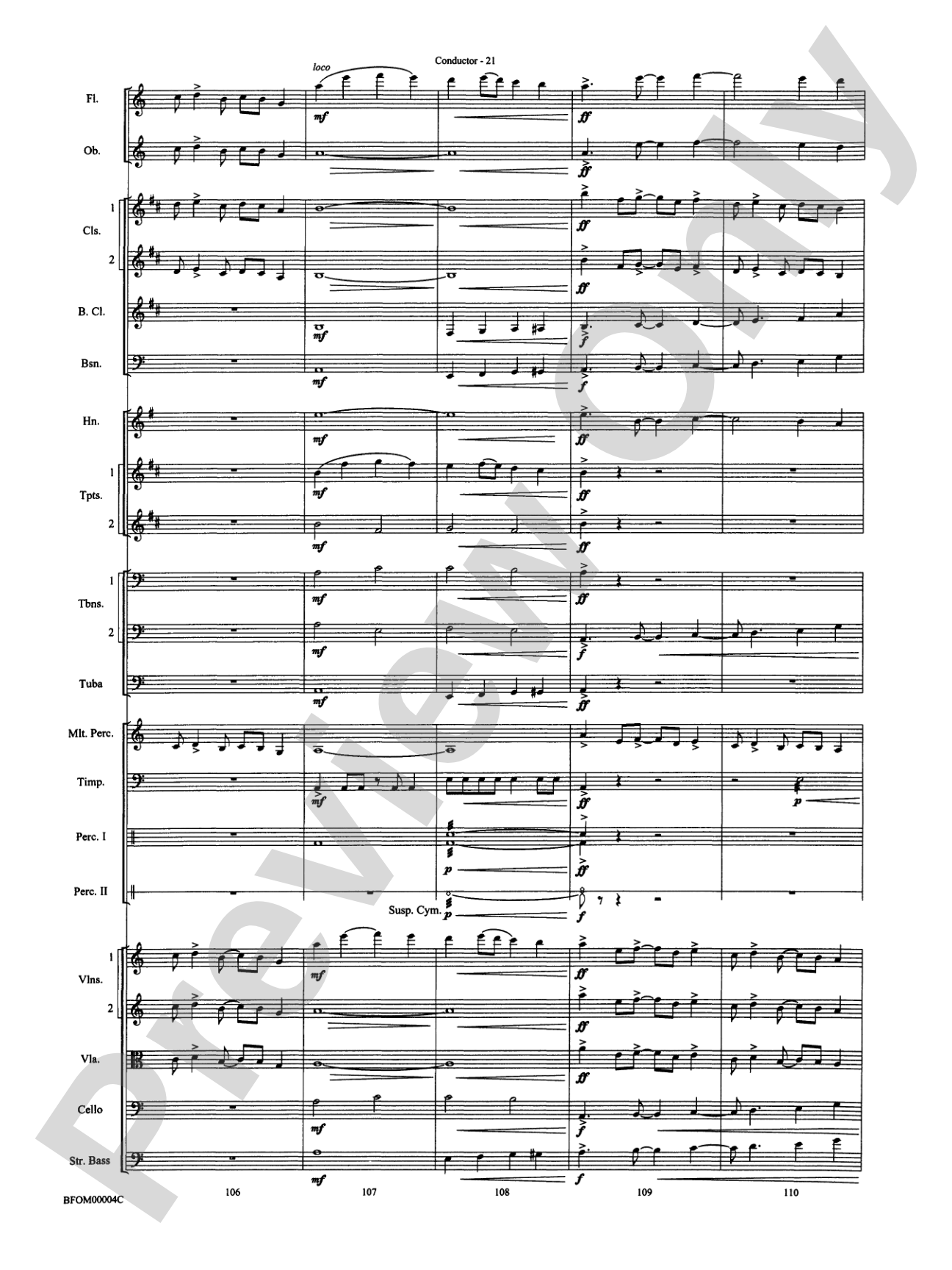 Rites of Tamburo: Full Orchestra Conductor Score & Parts