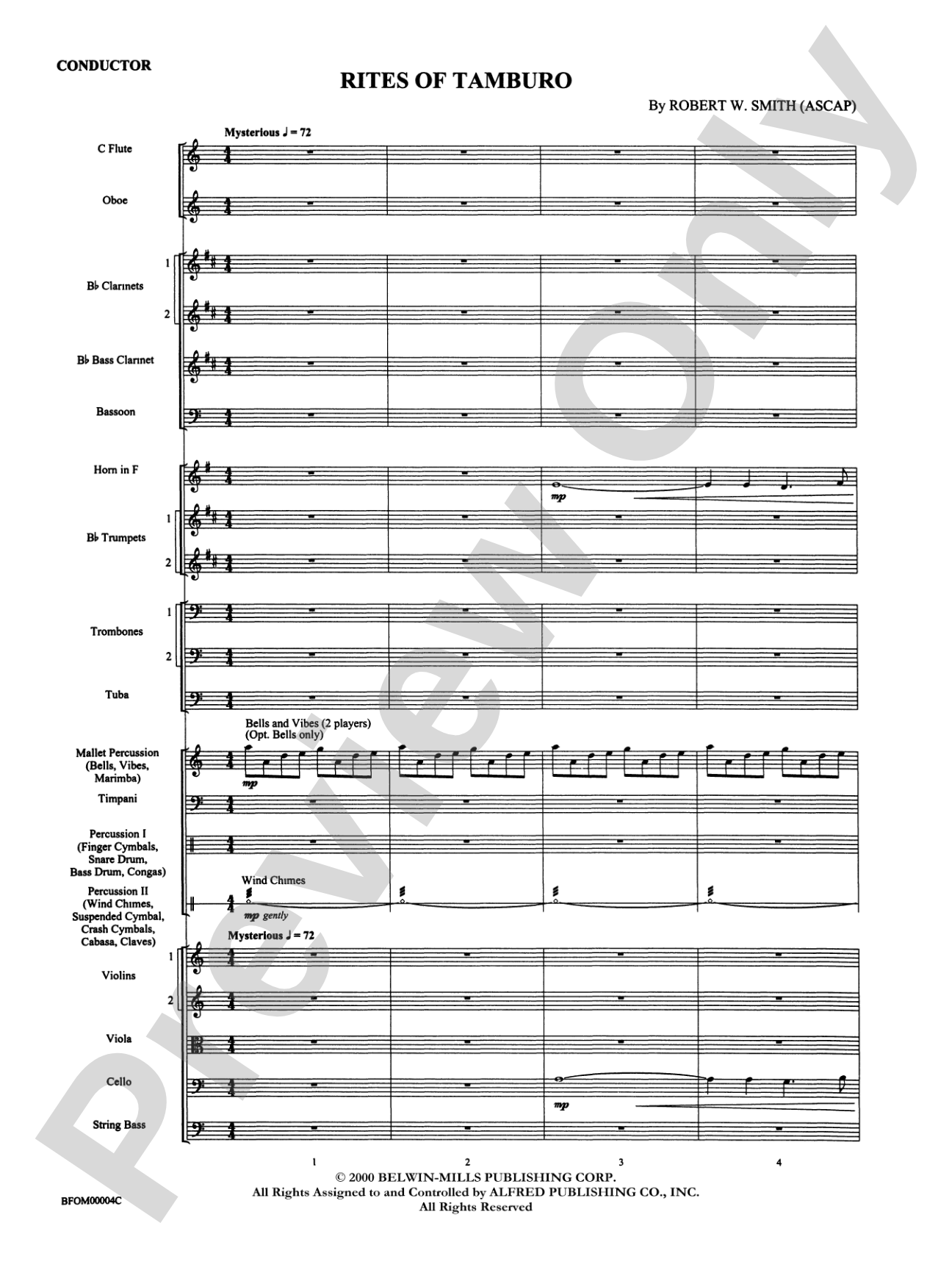 Rites of Tamburo: Full Orchestra Conductor Score & Parts
