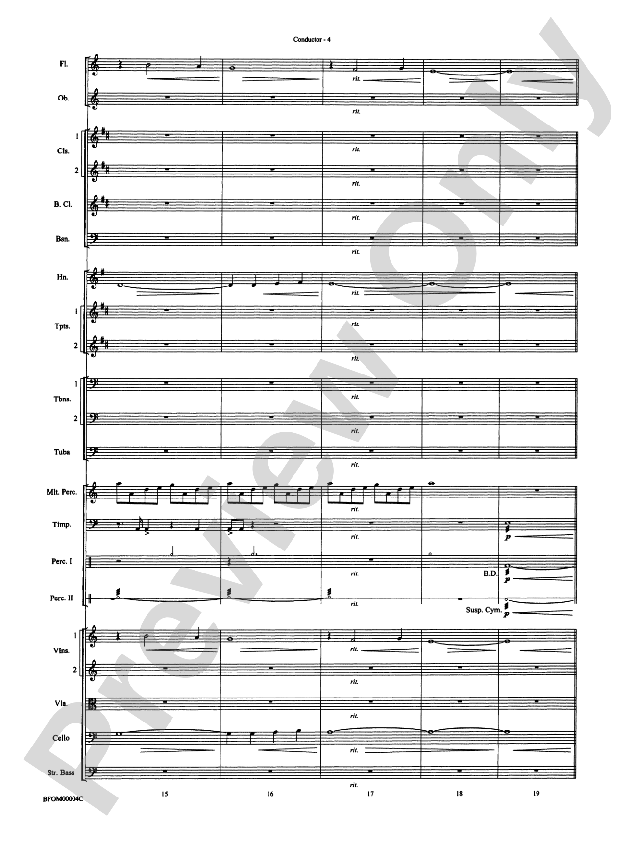 Rites of Tamburo: Full Orchestra Conductor Score & Parts