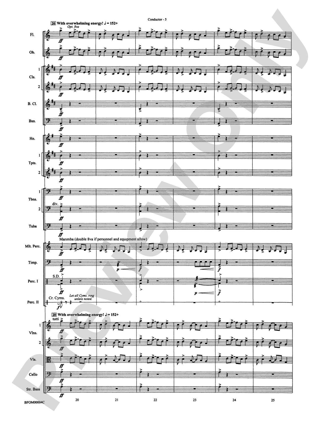 Rites of Tamburo: Full Orchestra Conductor Score & Parts