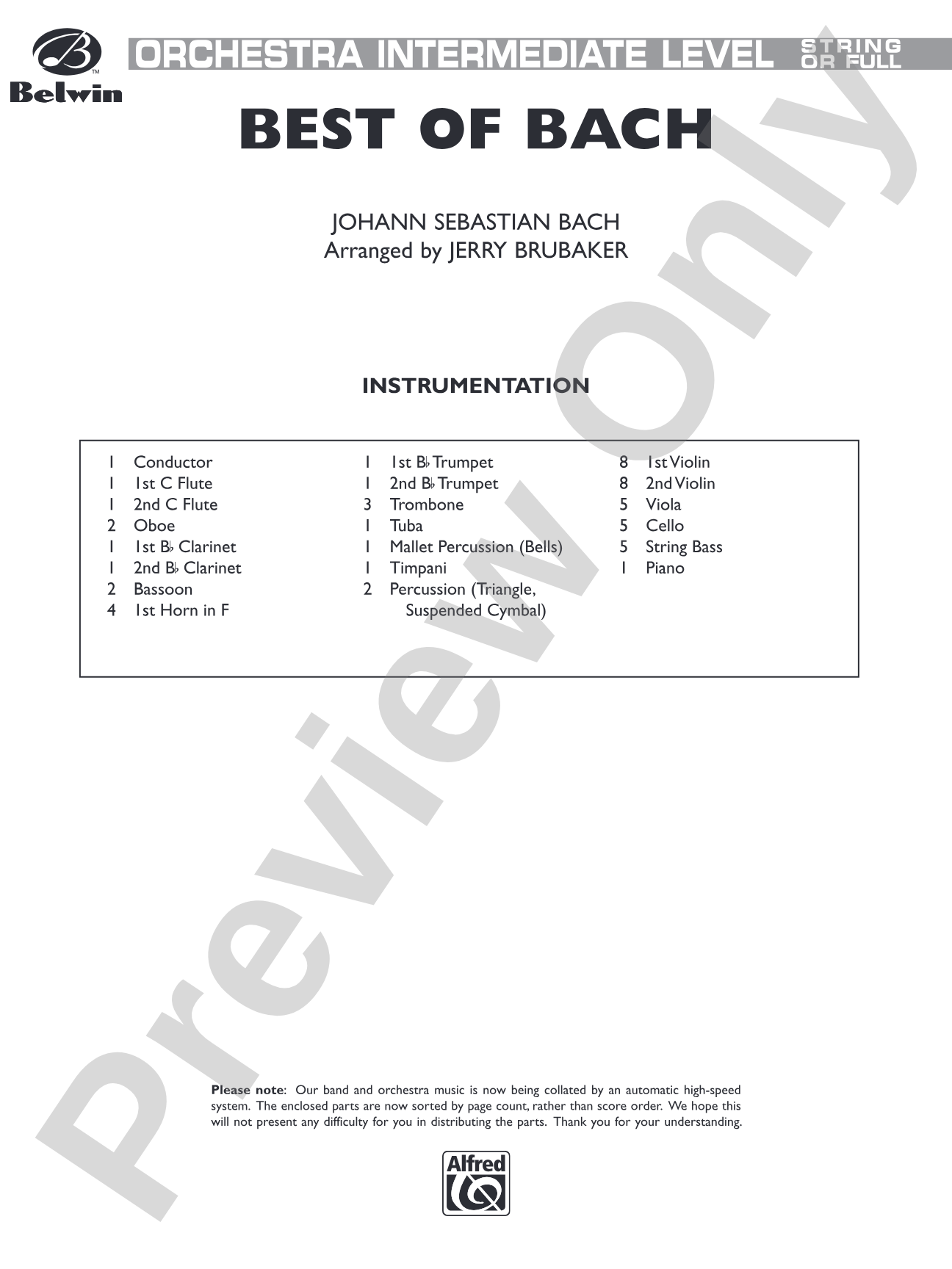 Best of Bach: Score