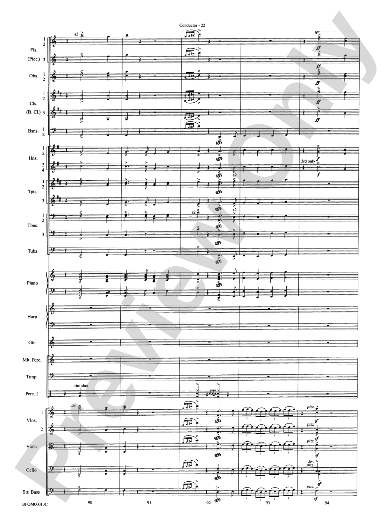 American Salute: Full Orchestra Conductor Score & Parts