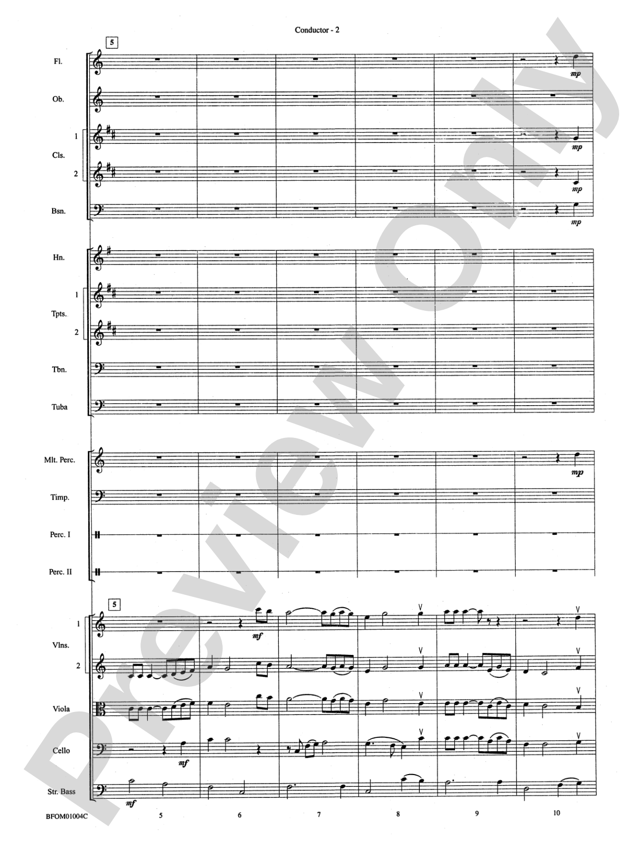 Shenandoah: Full Orchestra Conductor Score & Parts