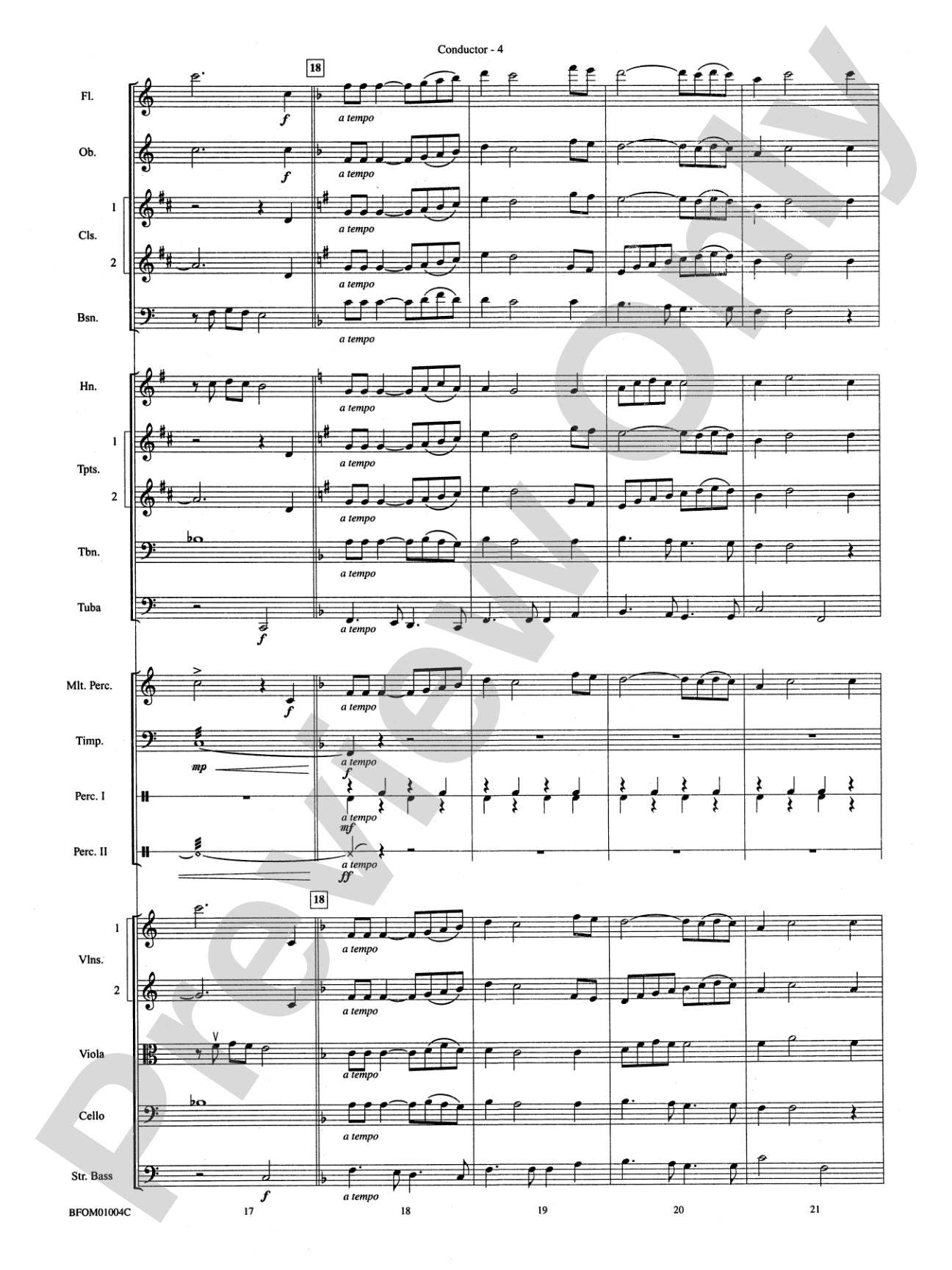 Shenandoah: Full Orchestra Conductor Score & Parts