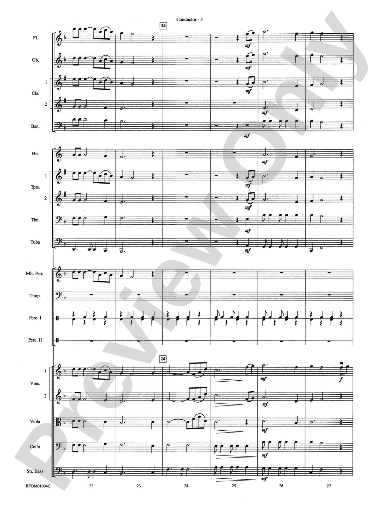 Shenandoah: Full Orchestra Conductor Score & Parts