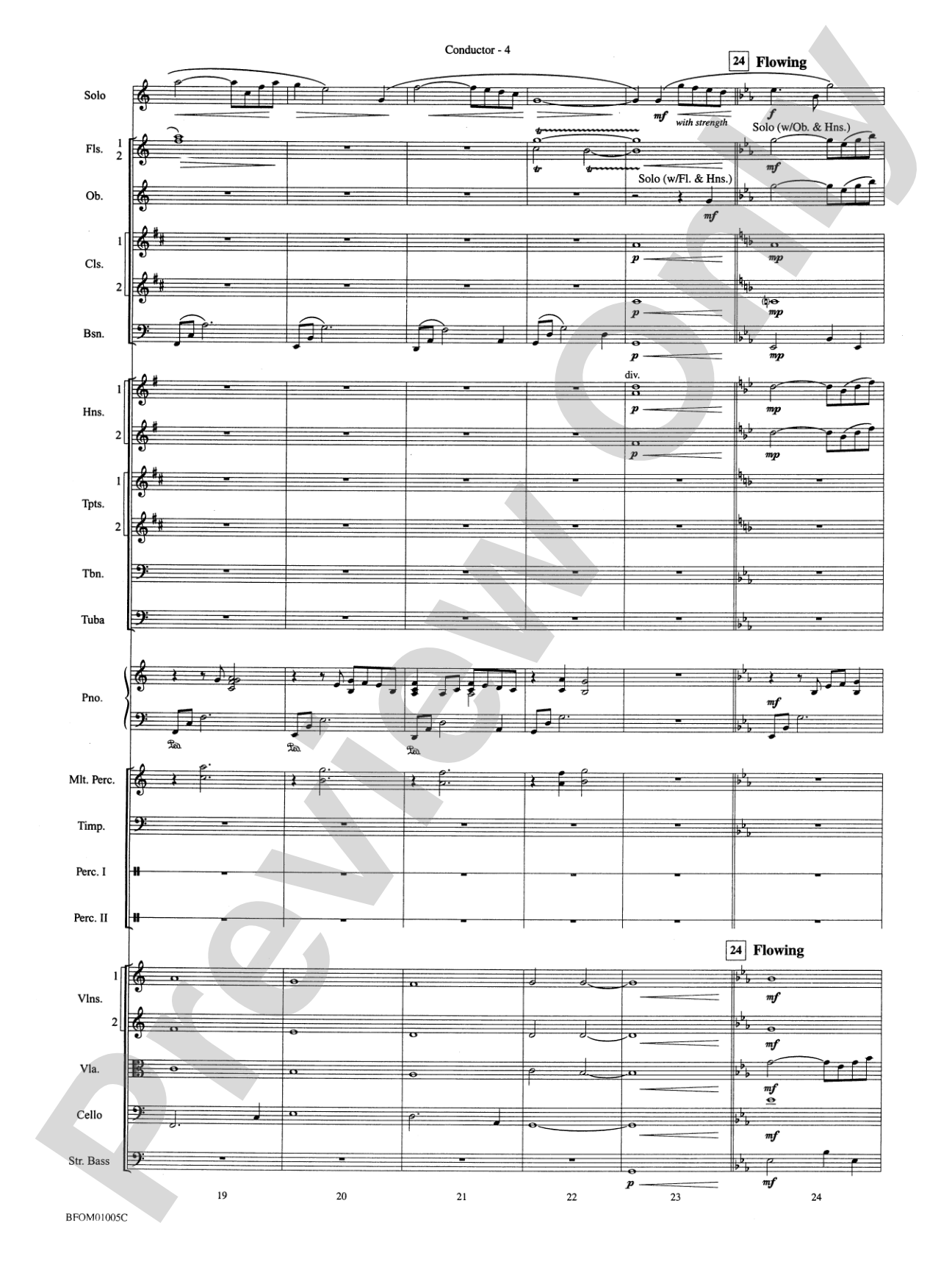 In a Gentle Rain (Movement II from the Willson Suite): Full Orchestra Conductor Score & Parts