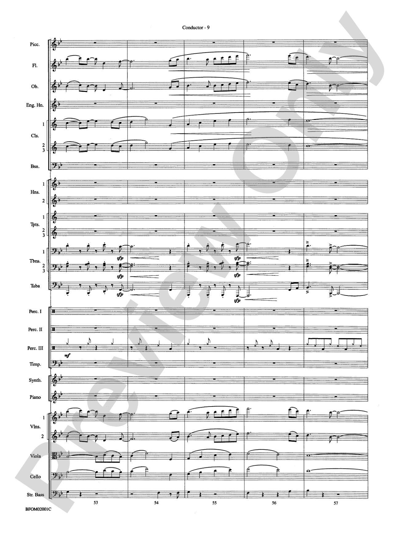Flying: Full Orchestra Conductor Score & Parts