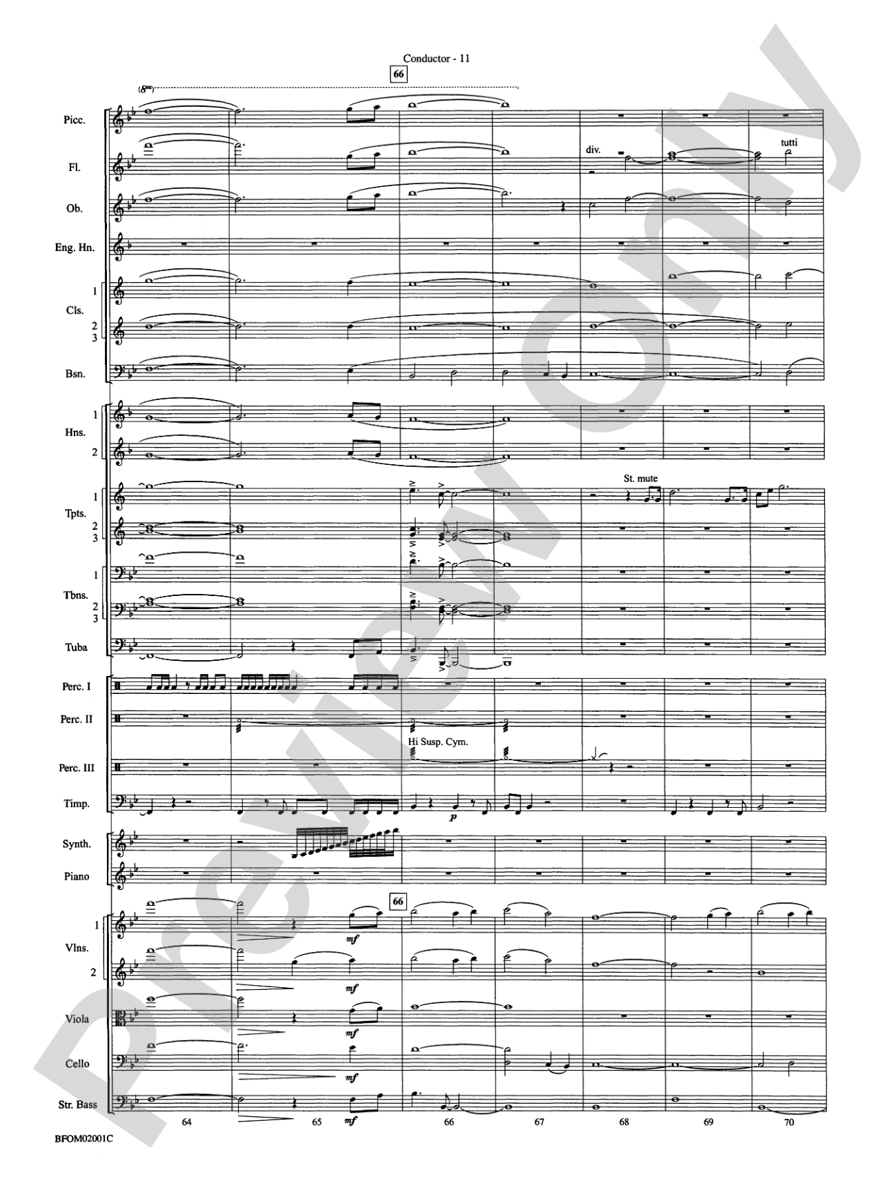 Flying: Full Orchestra Conductor Score & Parts