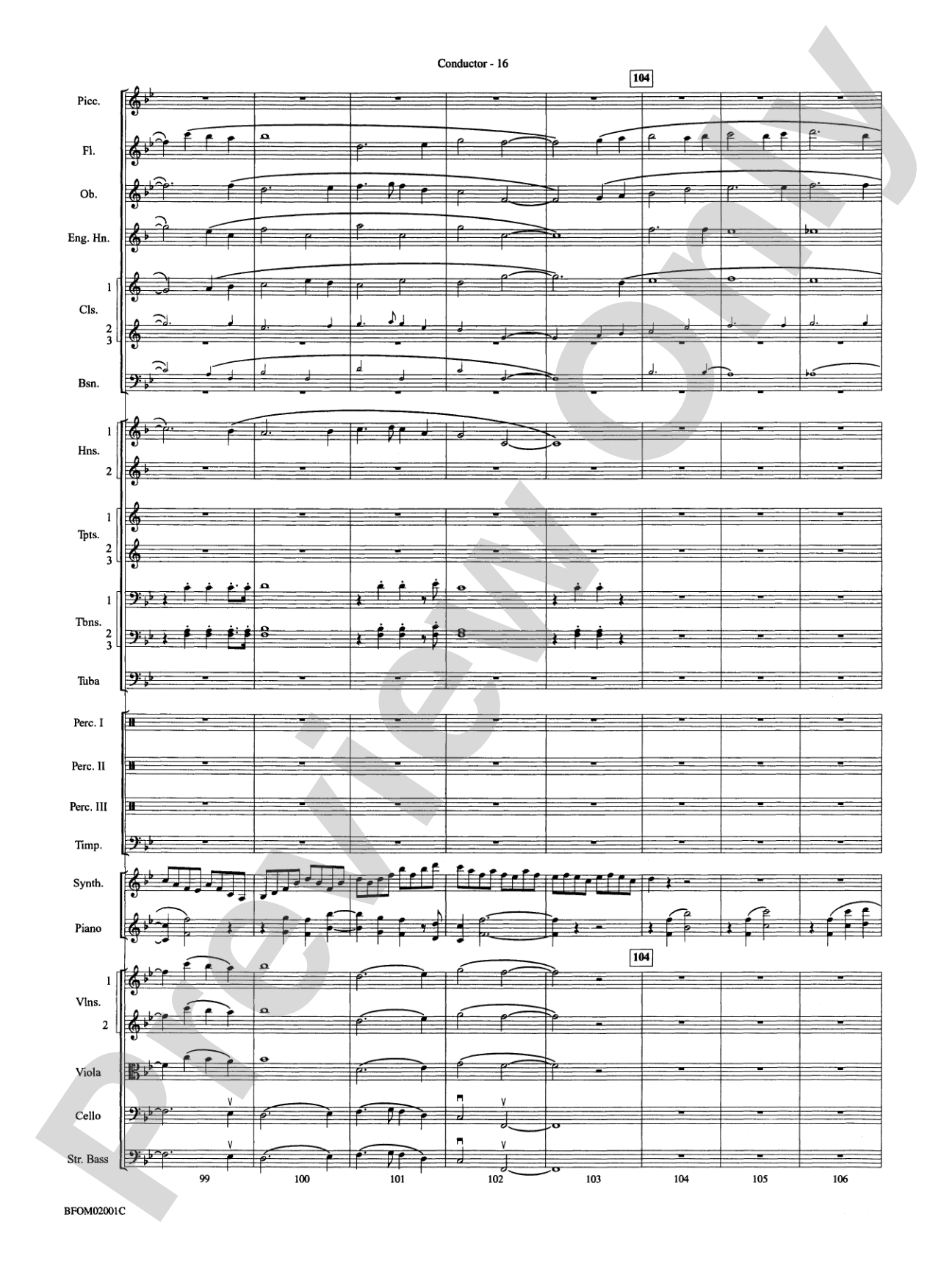 Flying: Full Orchestra Conductor Score & Parts