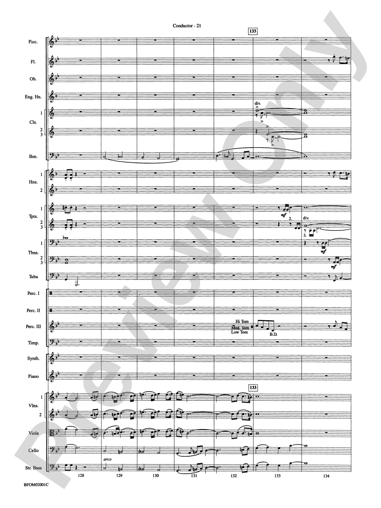 Flying: Full Orchestra Conductor Score & Parts