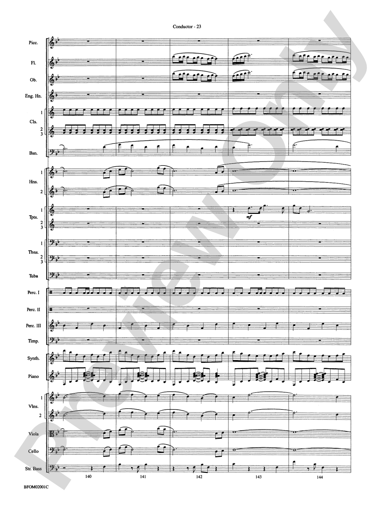 Flying: Full Orchestra Conductor Score & Parts