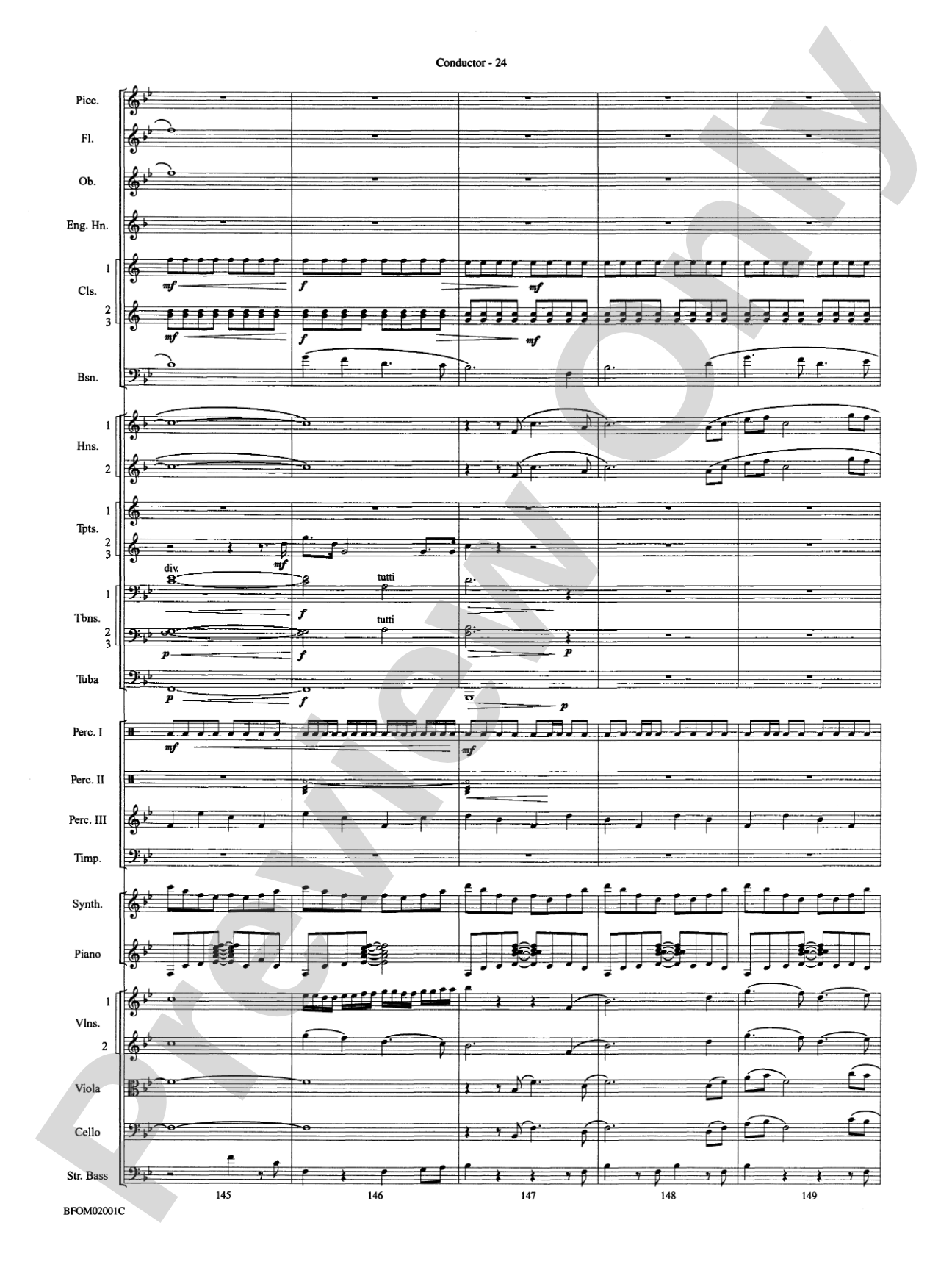 Flying: Full Orchestra Conductor Score & Parts