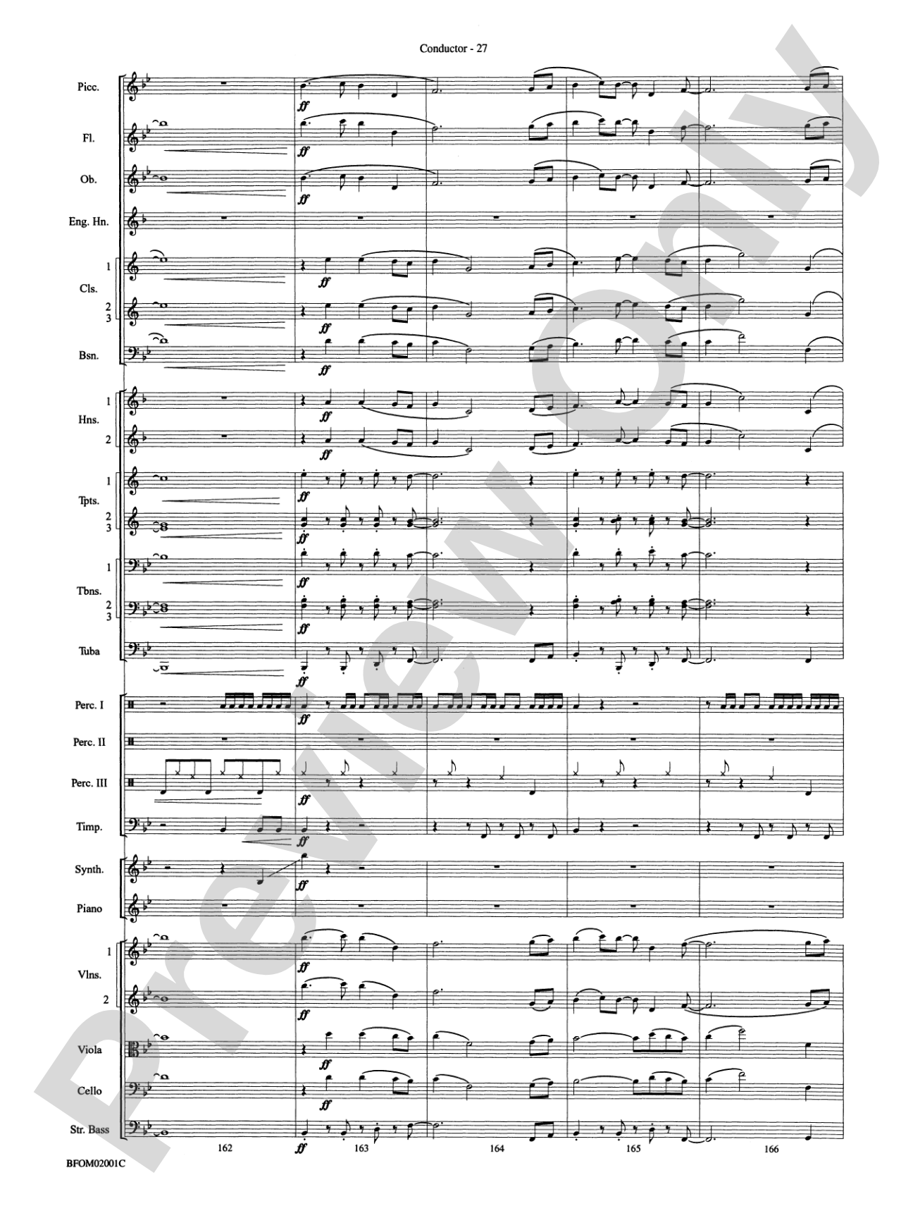 Flying: Full Orchestra Conductor Score & Parts