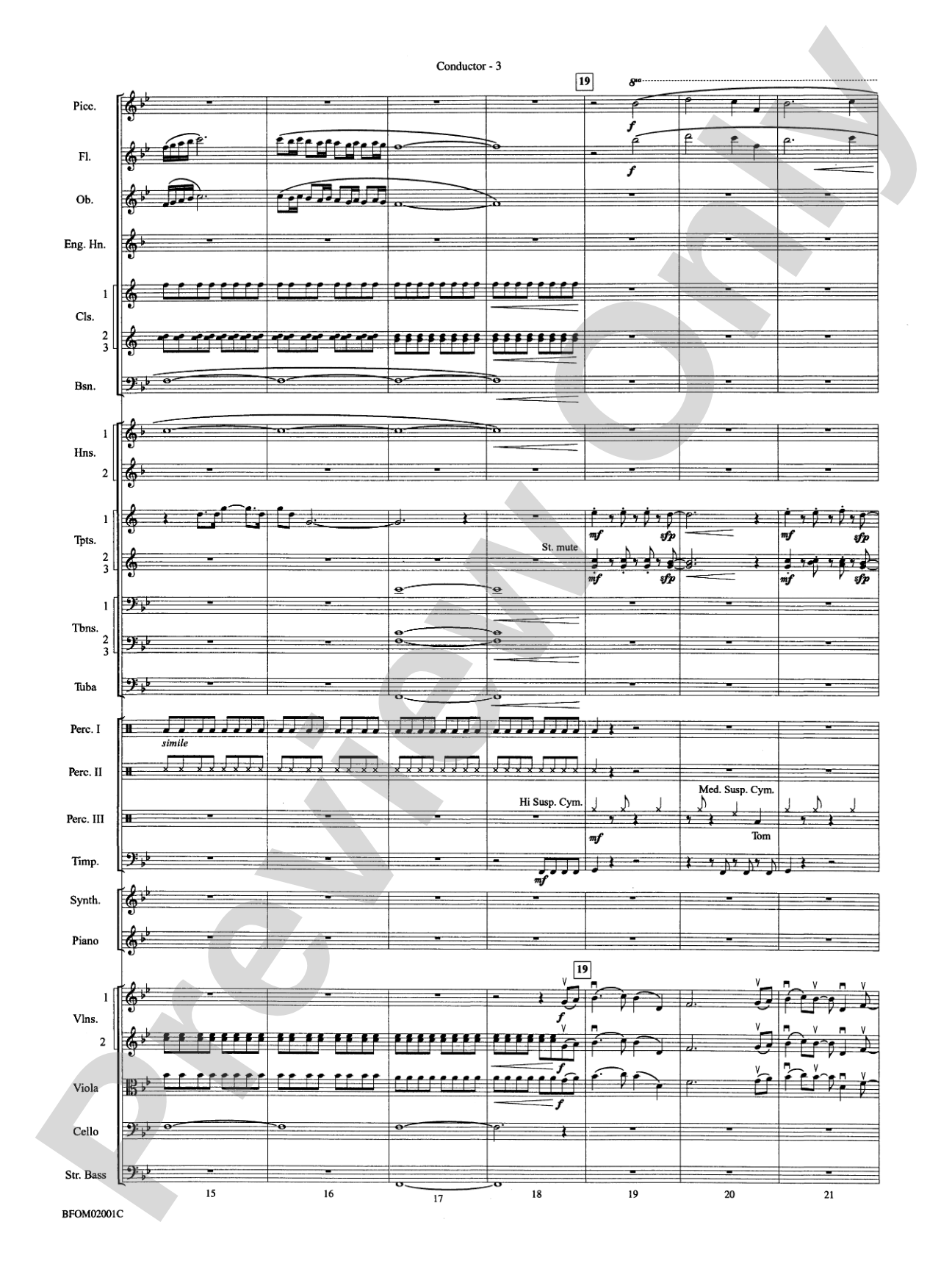 Flying: Full Orchestra Conductor Score & Parts