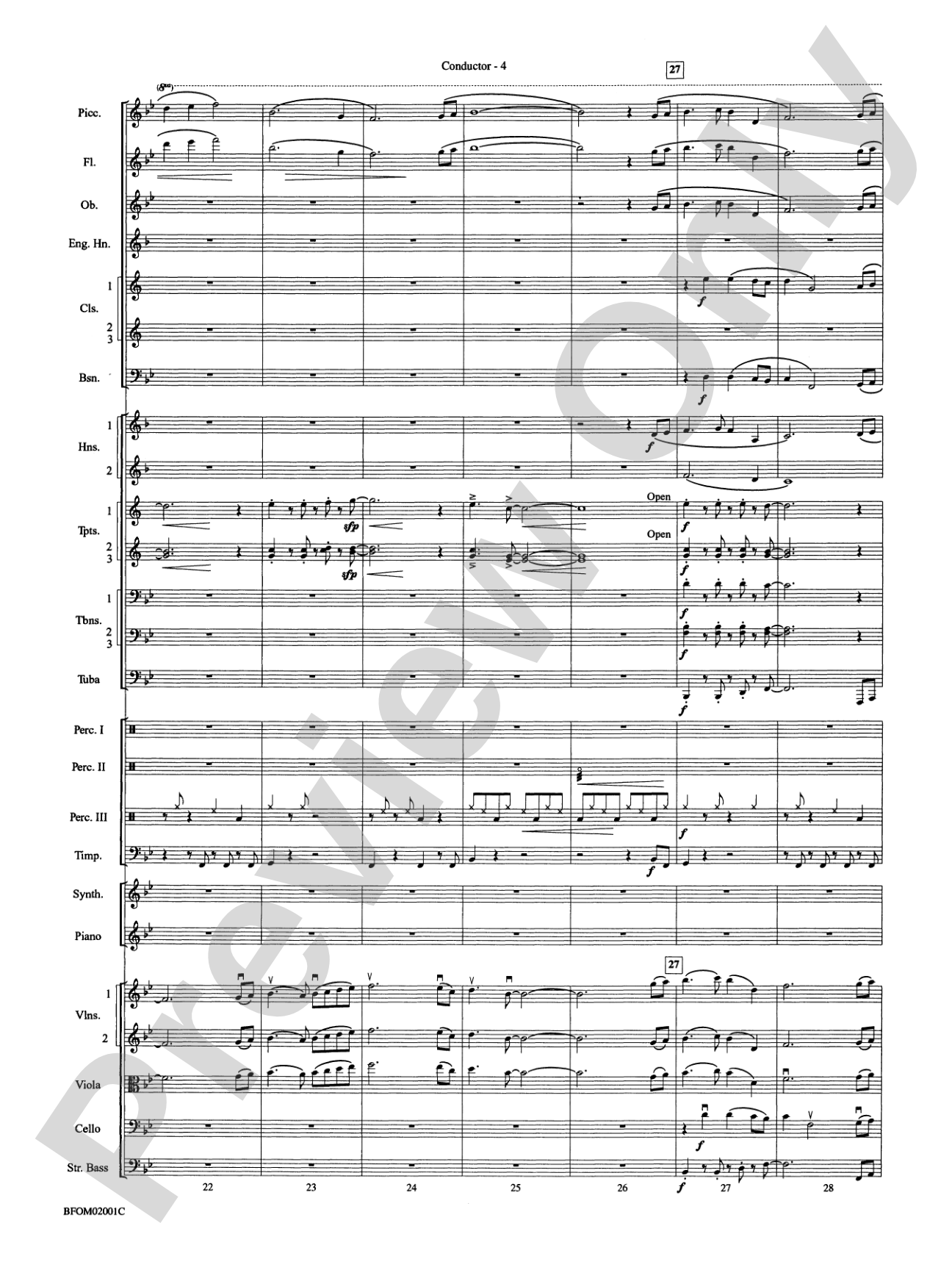Flying: Full Orchestra Conductor Score & Parts