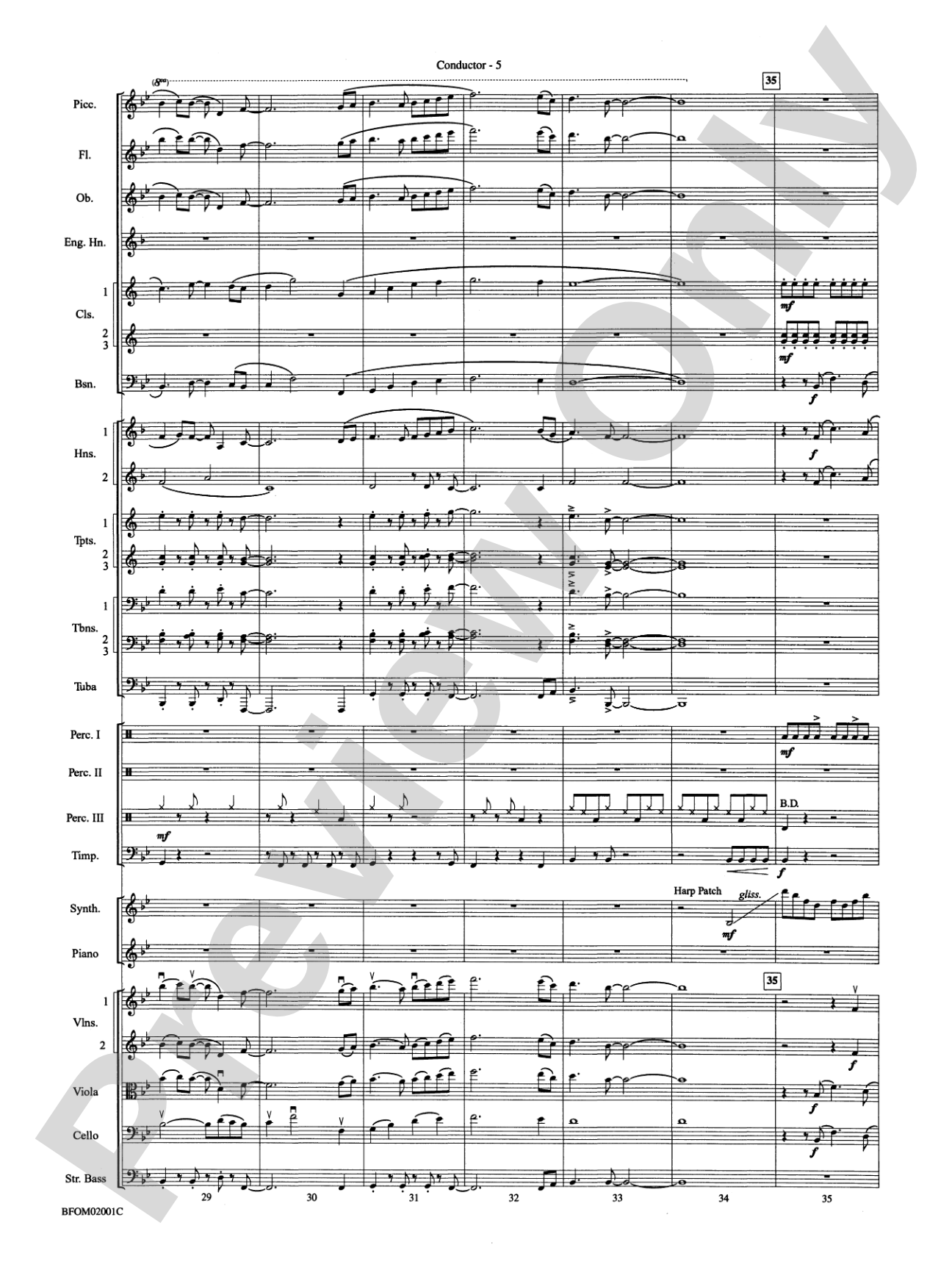 Flying: Full Orchestra Conductor Score & Parts