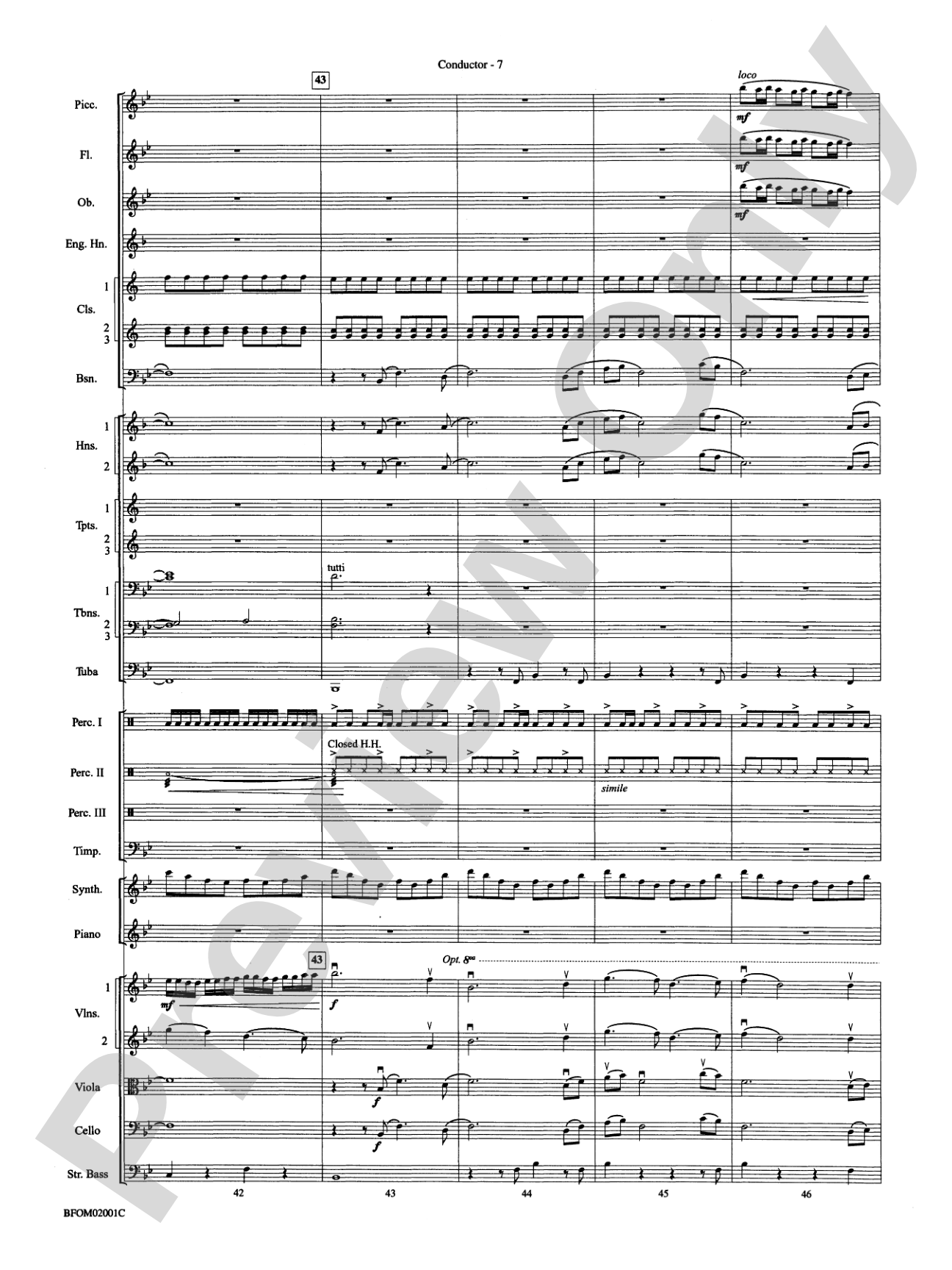 Flying: Full Orchestra Conductor Score & Parts
